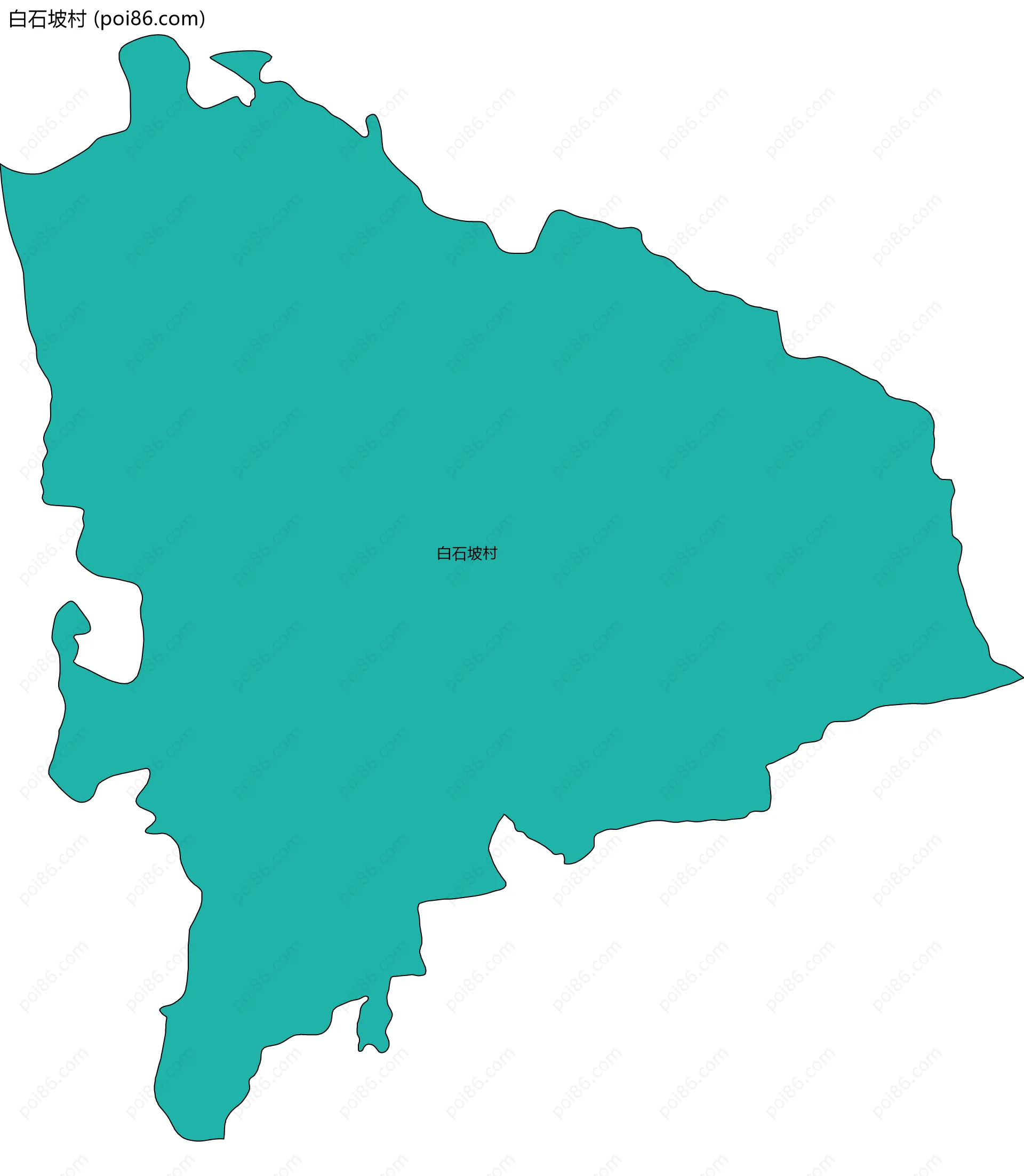 白石坡村边界地图