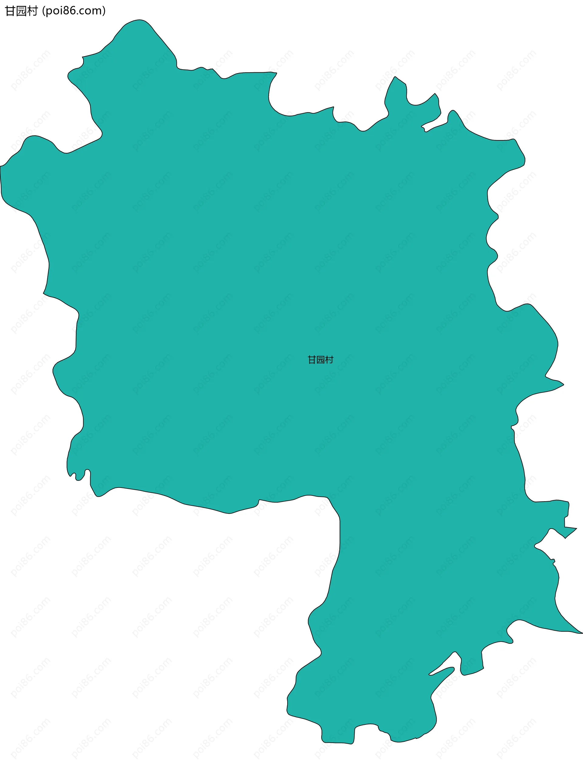 甘园村边界地图