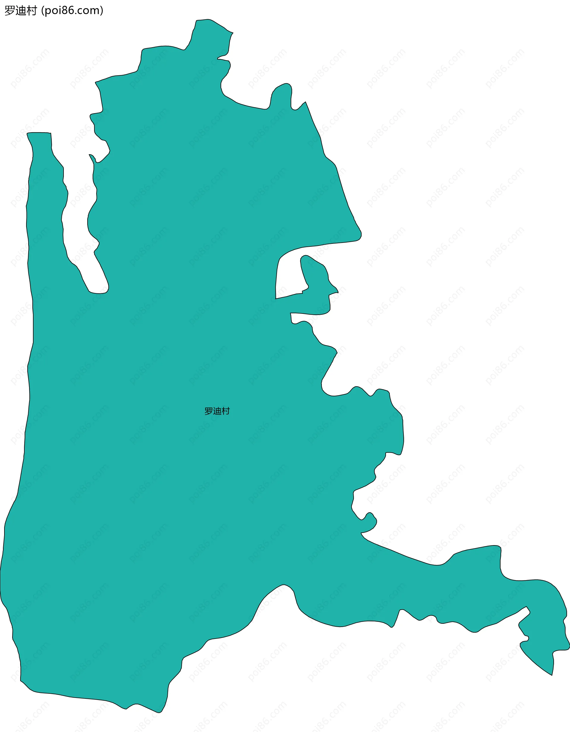 罗迪村边界地图