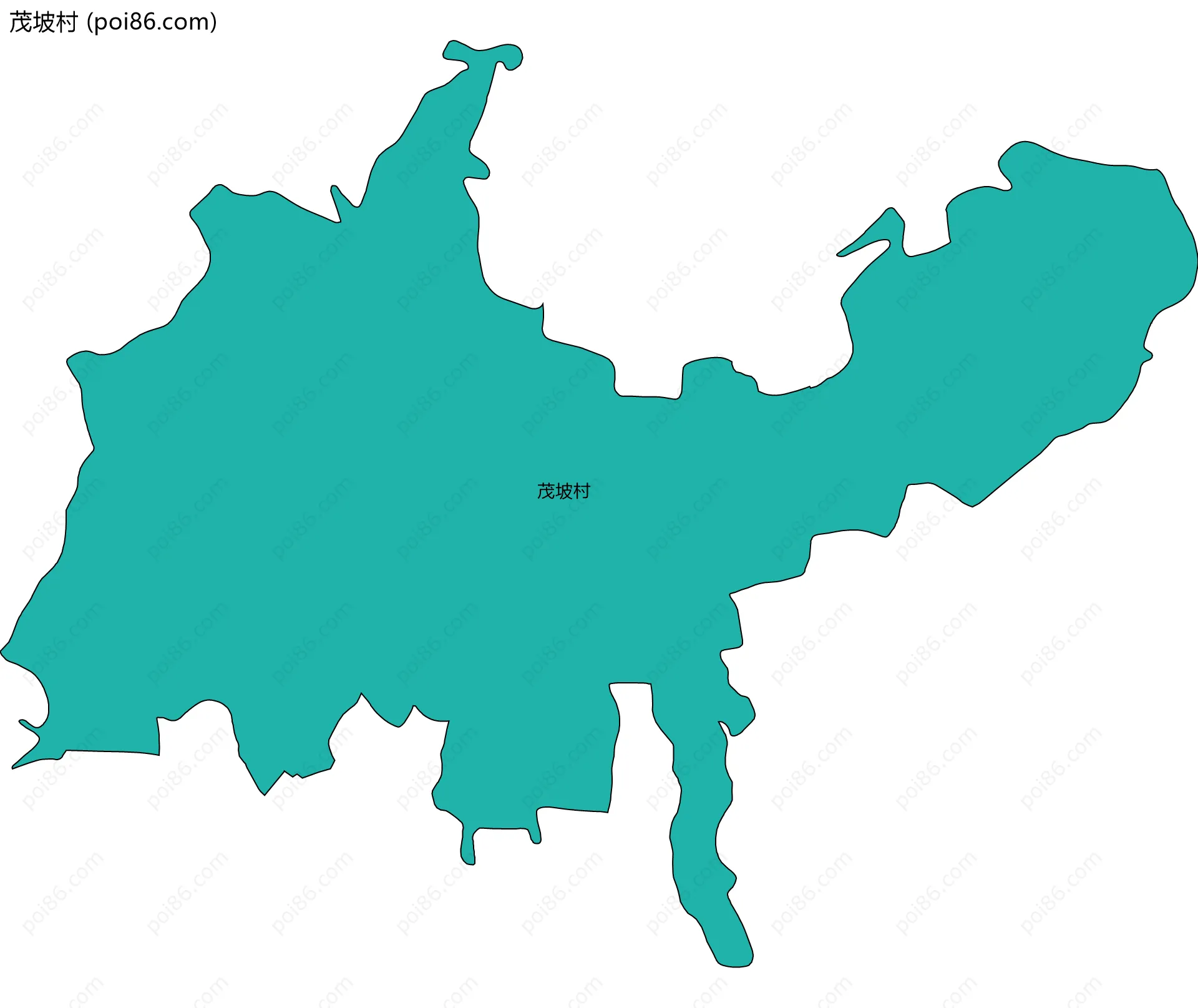 茂坡村边界地图