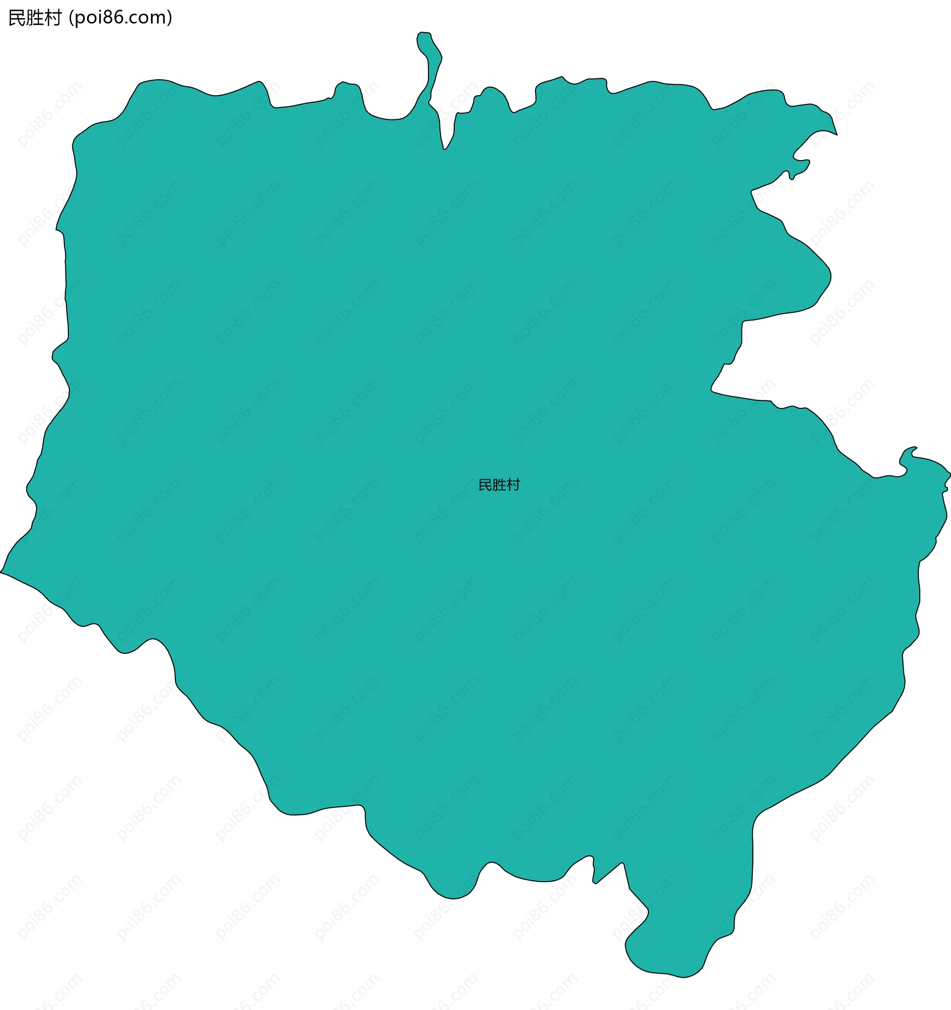 民胜村边界地图