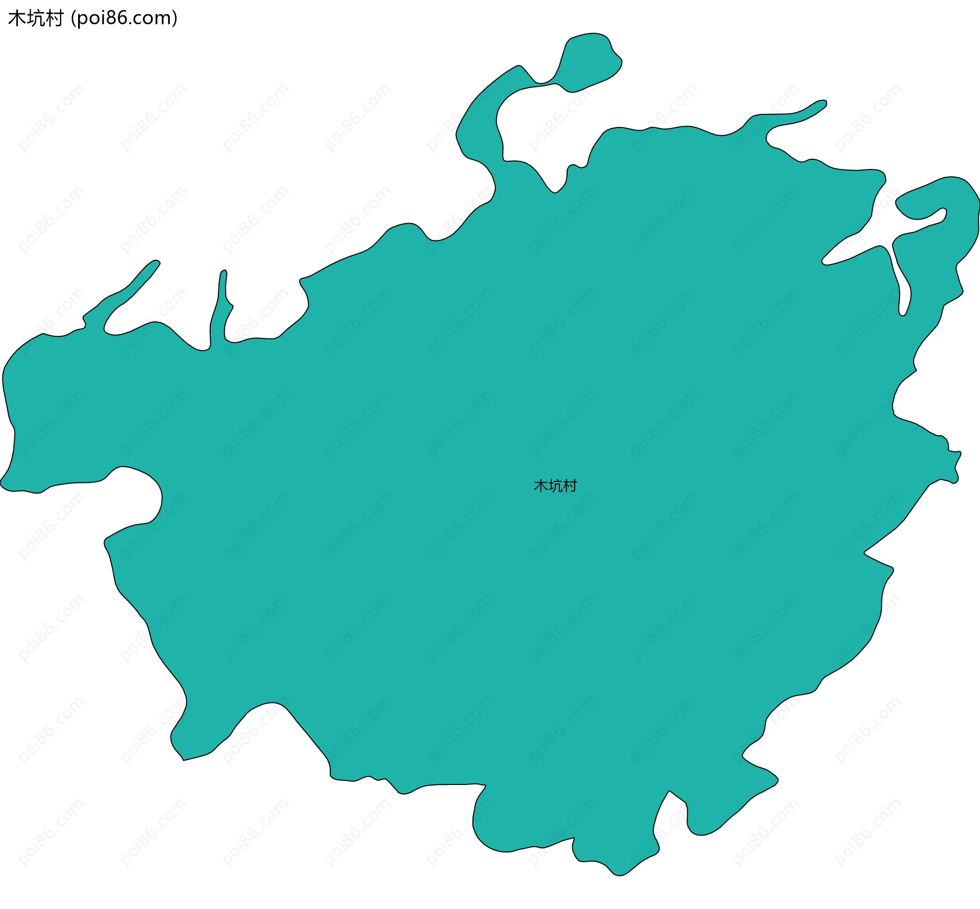 木坑村边界地图