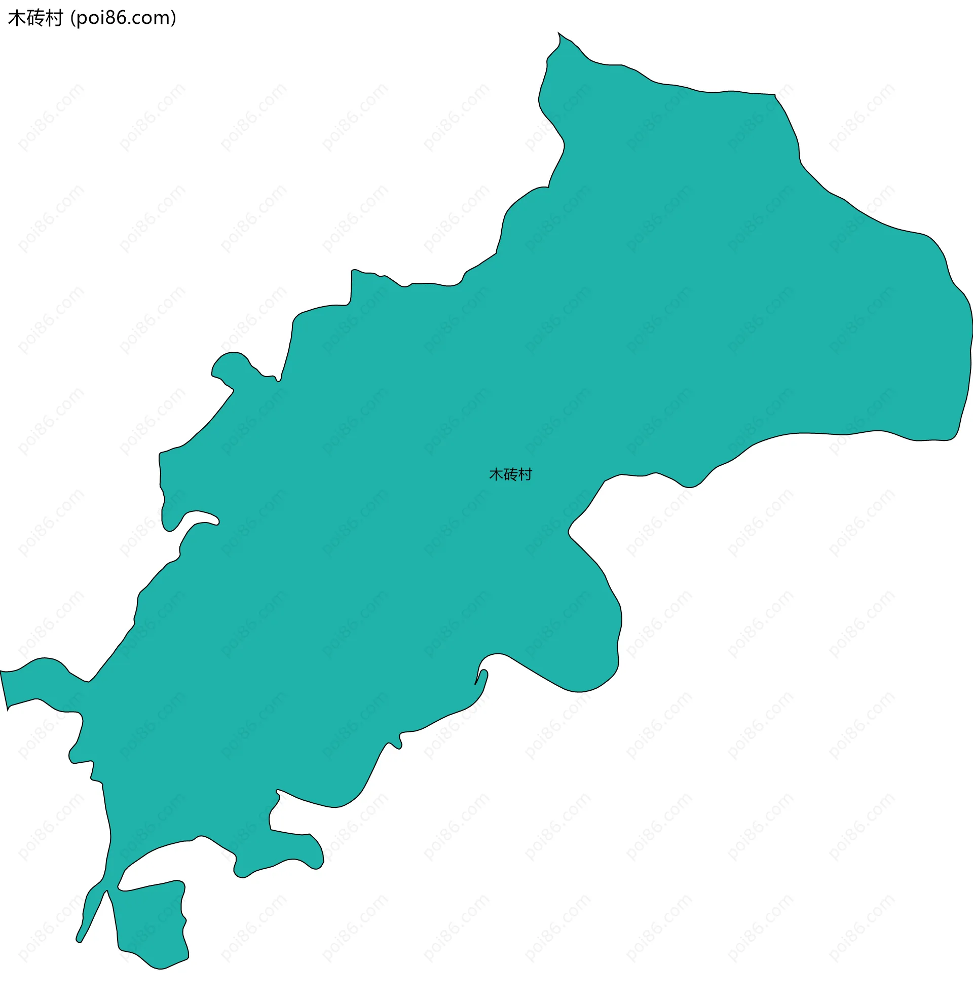 木砖村边界地图