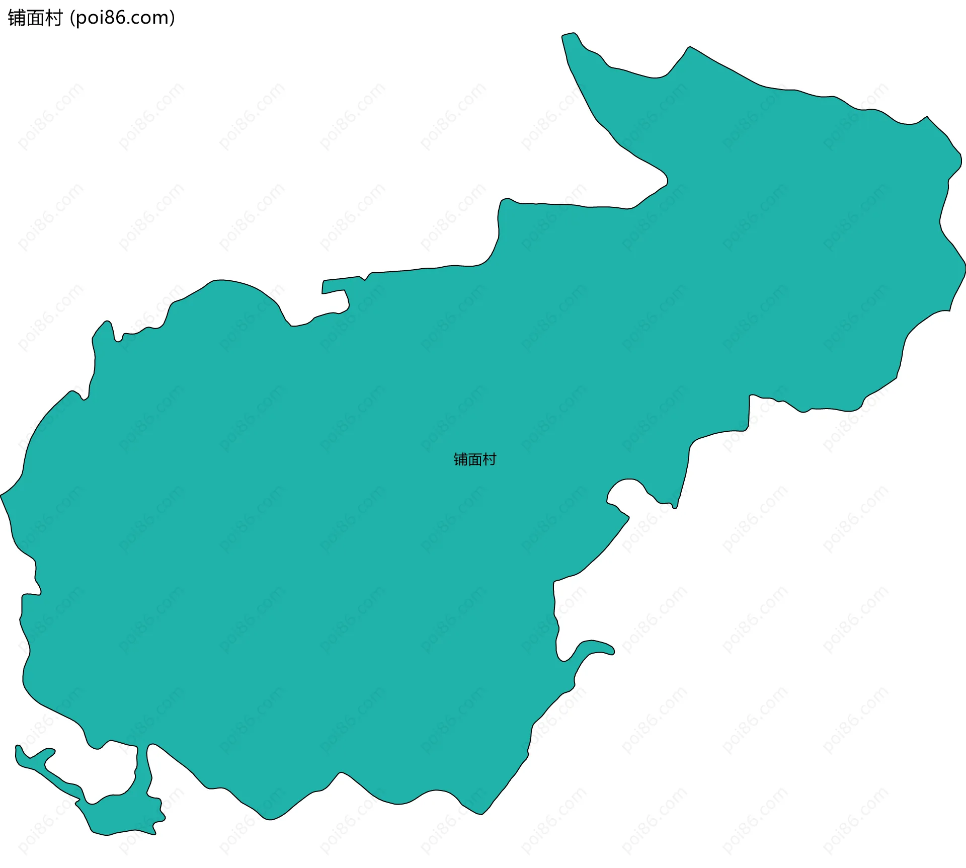 铺面村边界地图