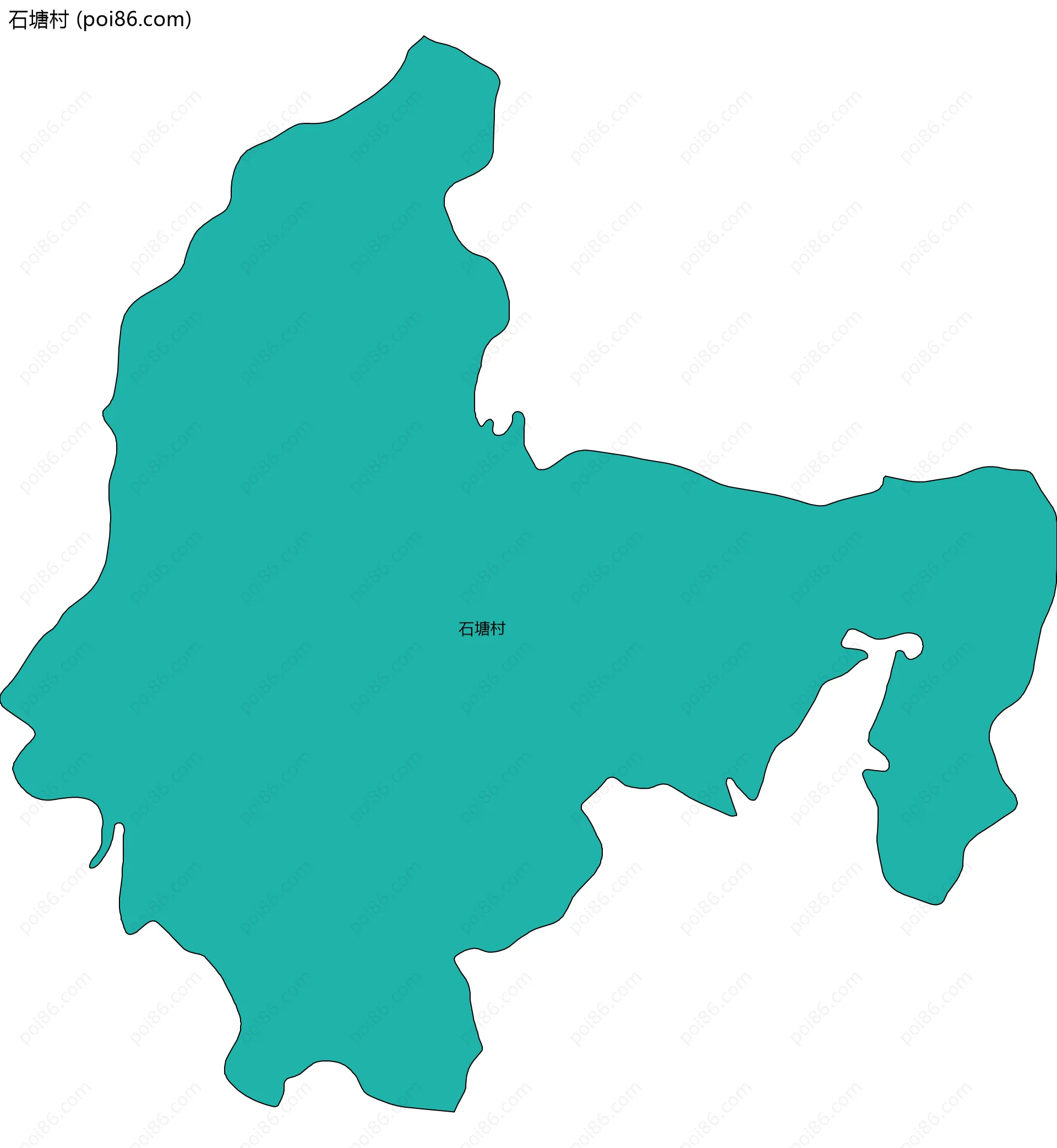 石塘村边界地图