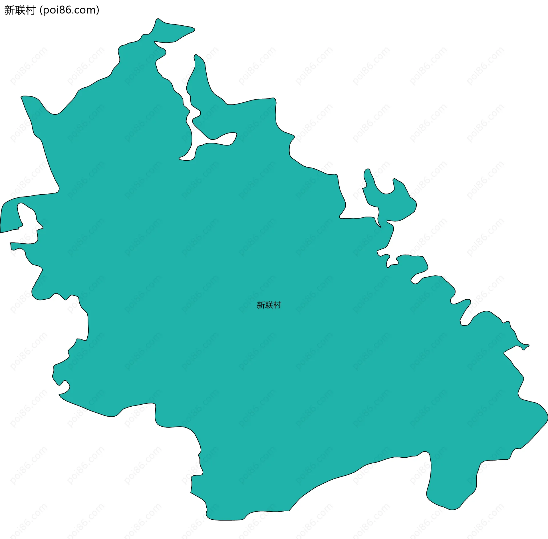 新联村边界地图