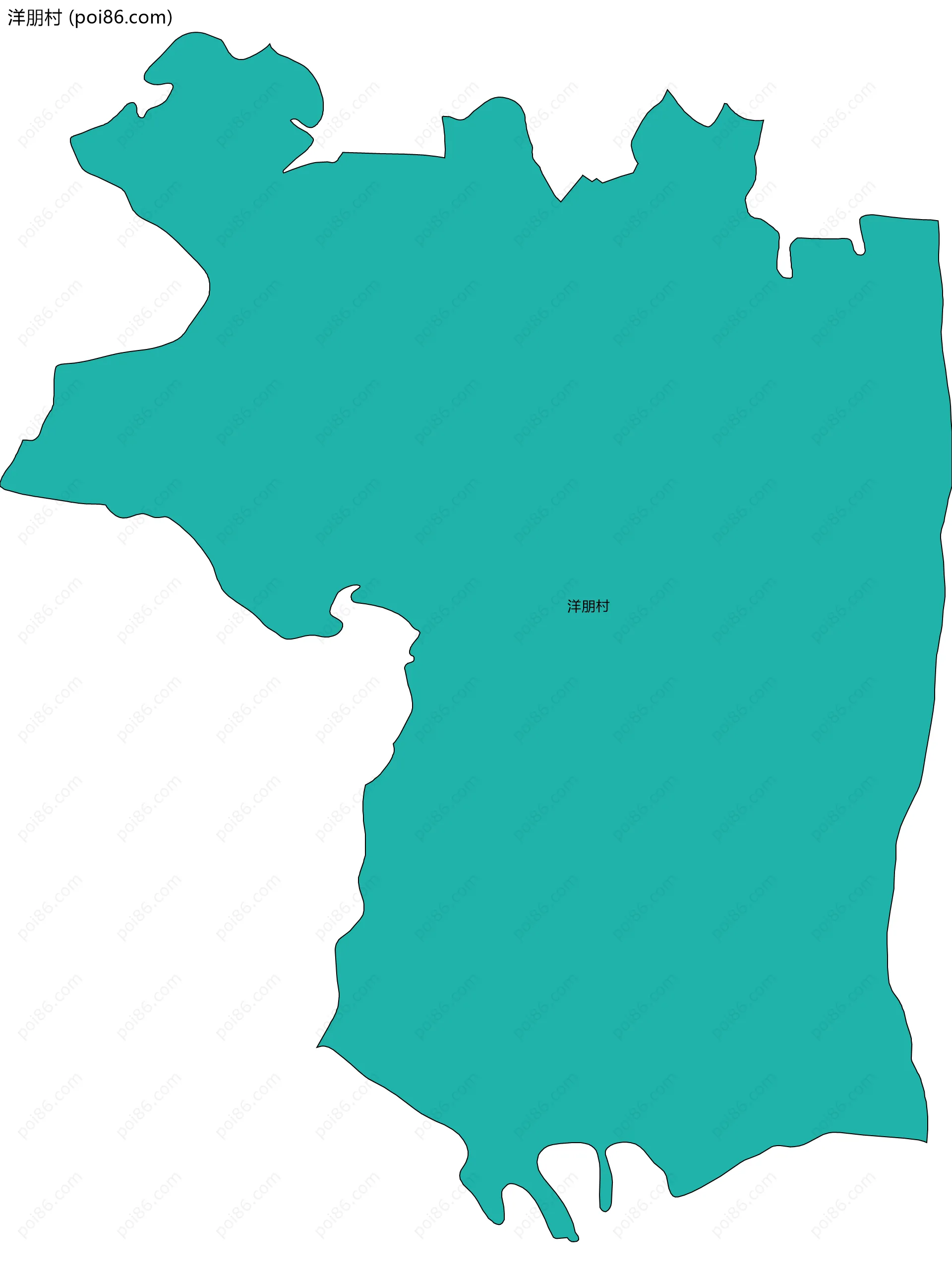 洋朋村边界地图