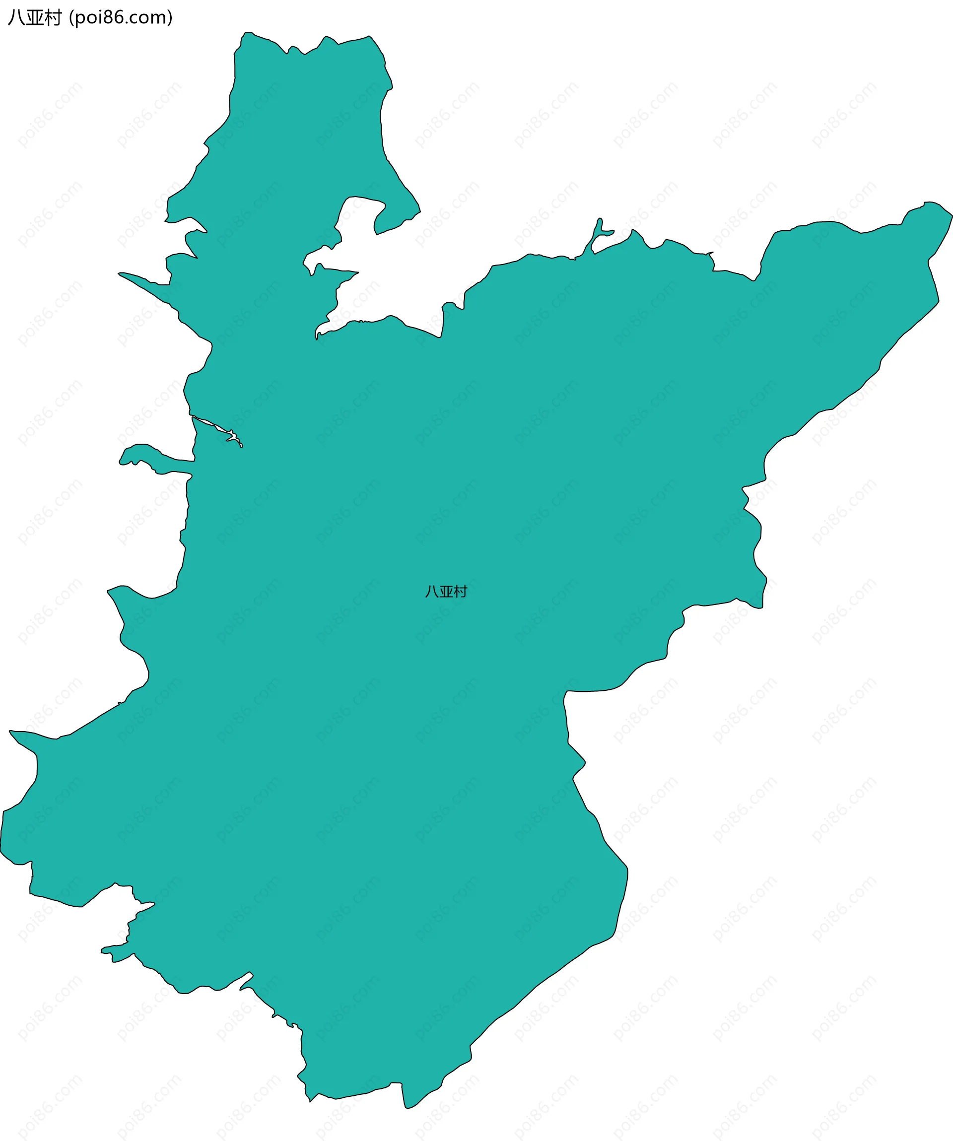 八亚村边界地图