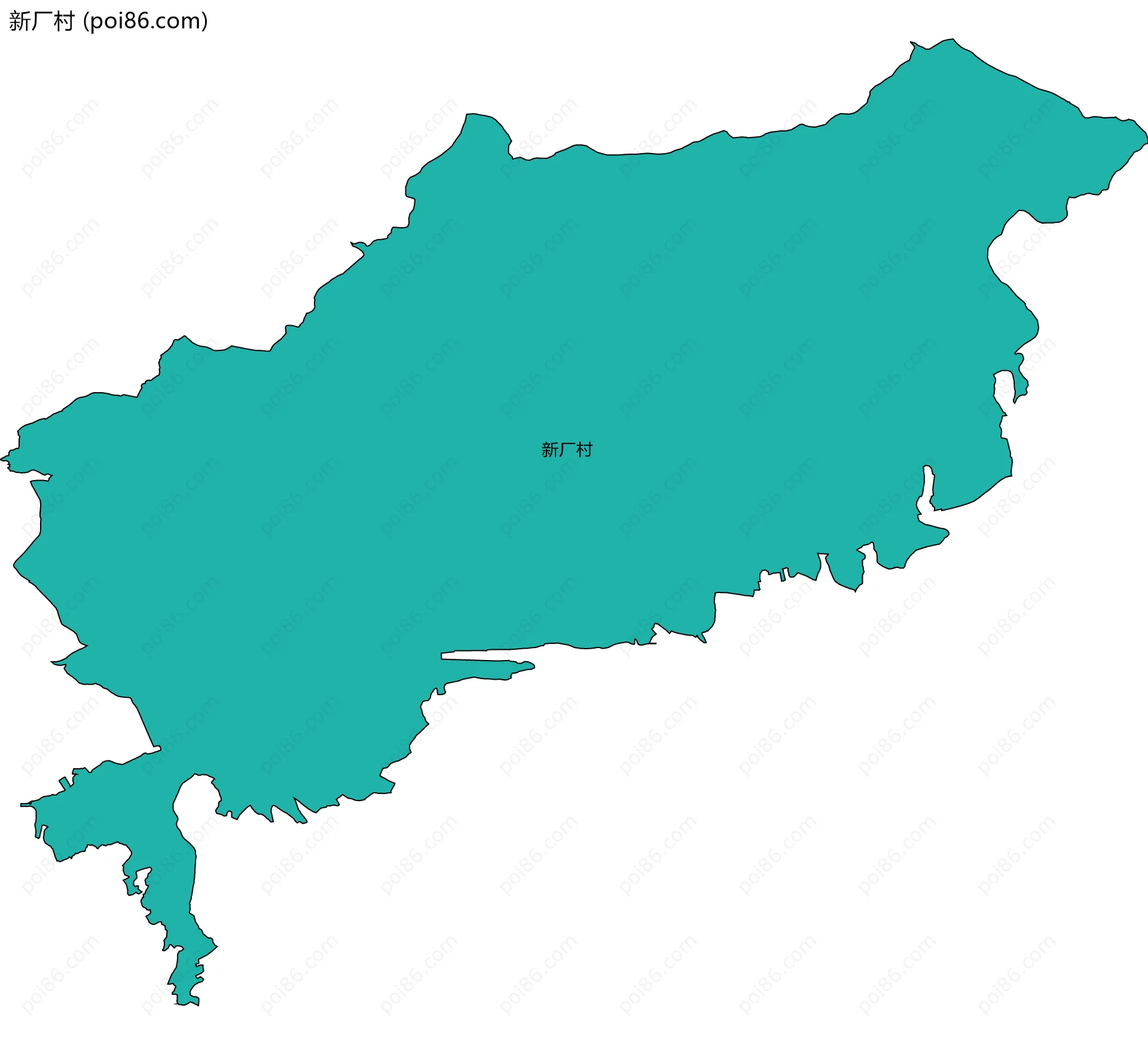 新厂村边界地图