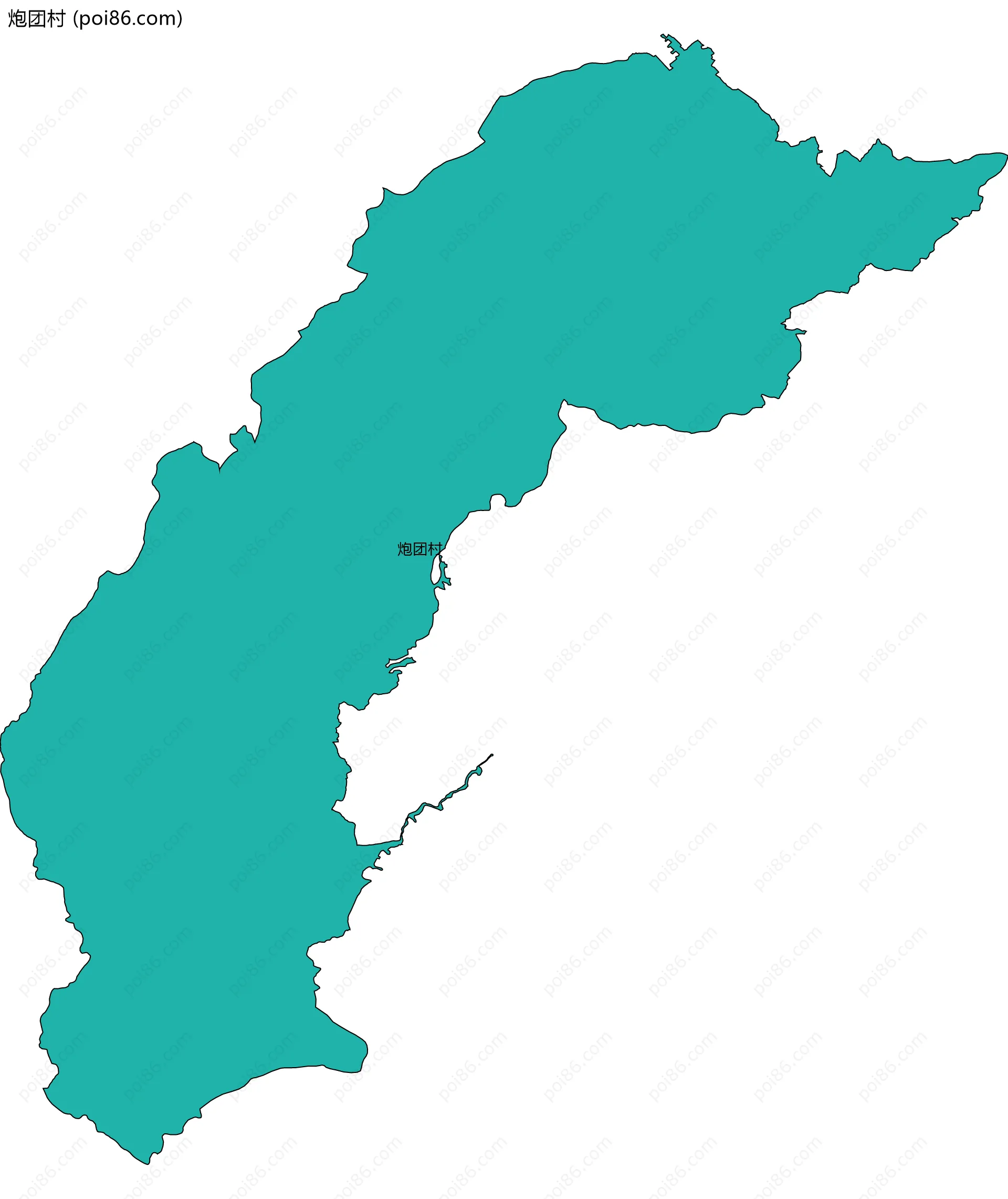 炮团村边界地图