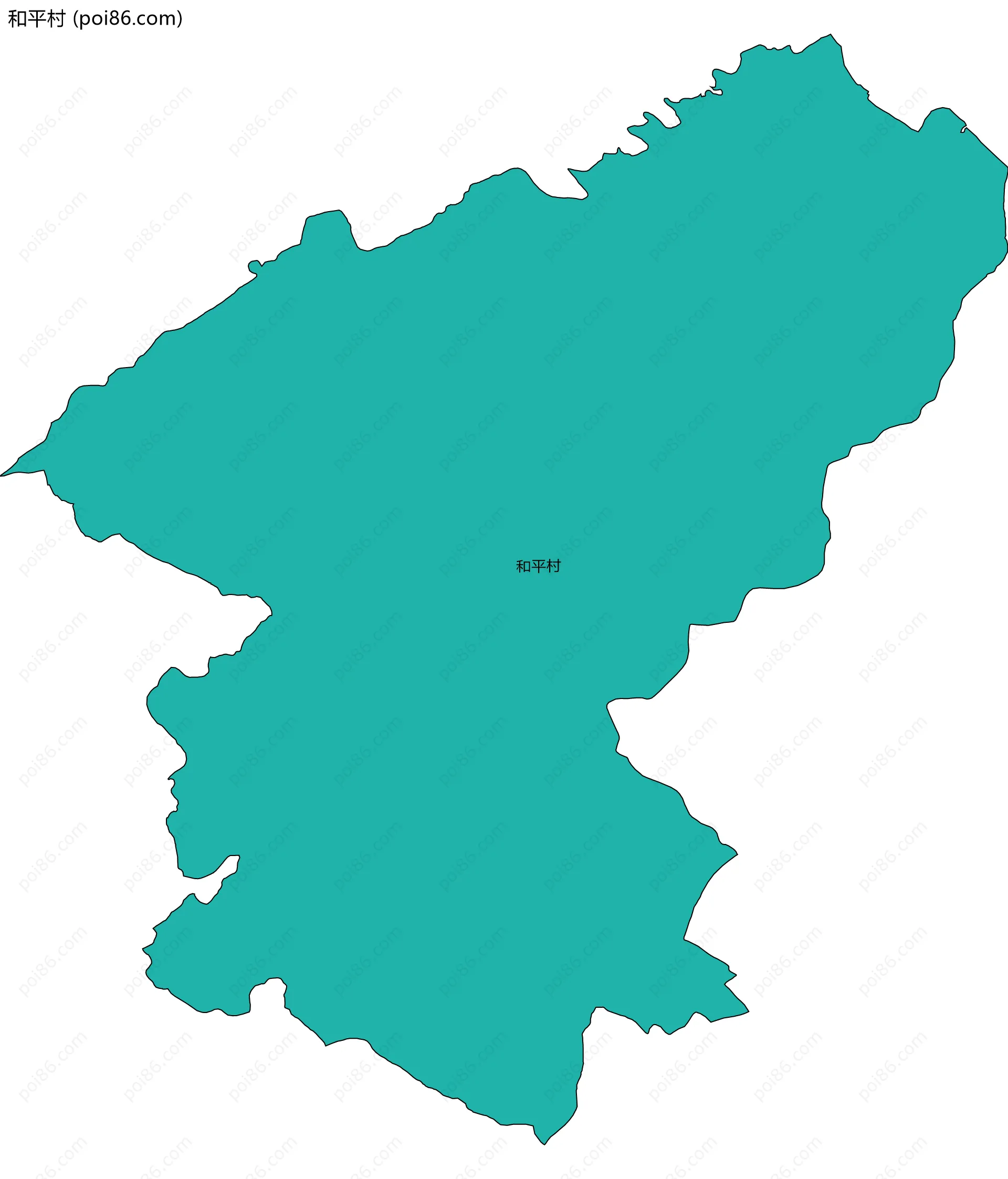 和平村边界地图