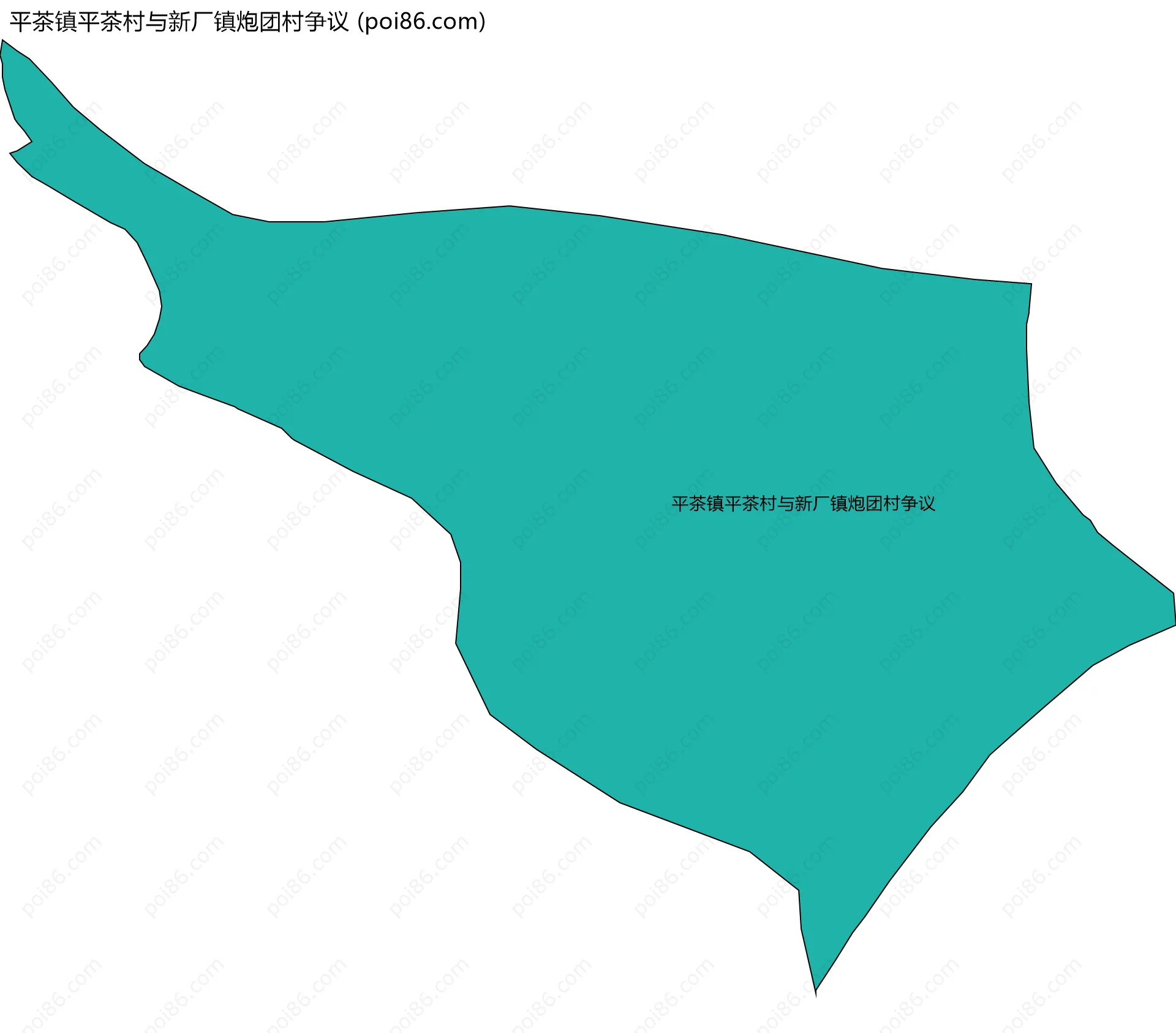 平茶镇平茶村与新厂镇炮团村争议边界地图