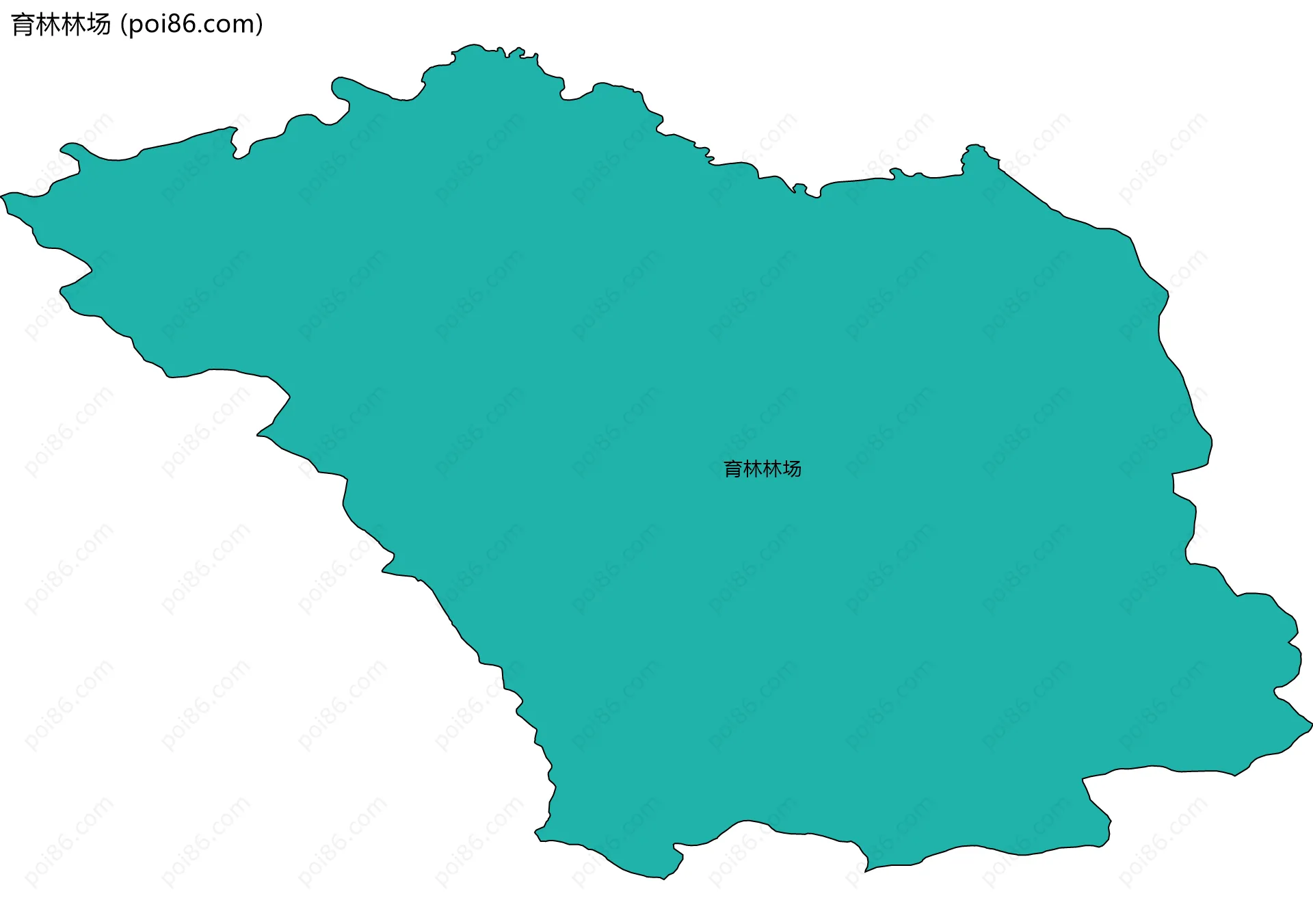 育林林场边界地图