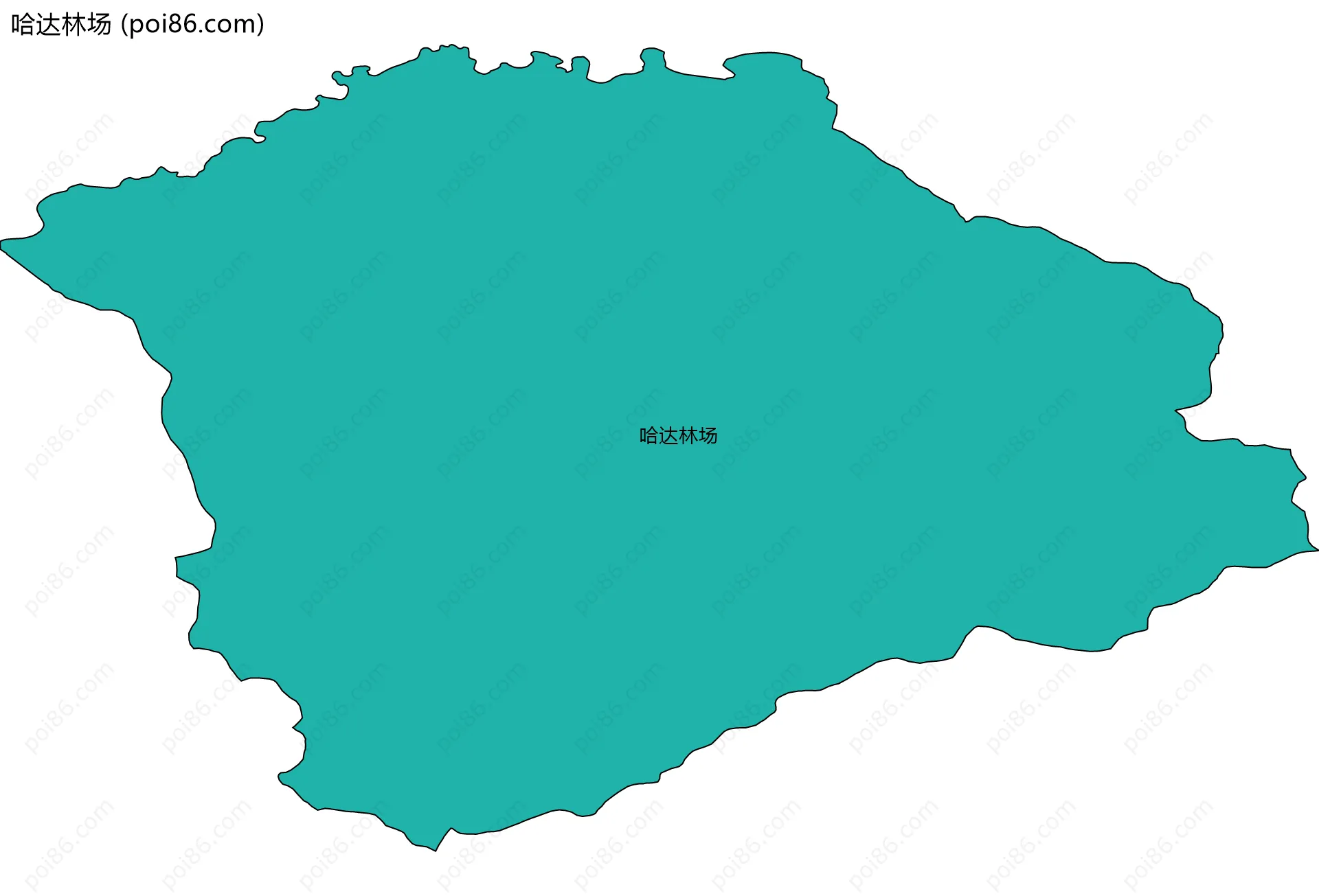 哈达林场边界地图