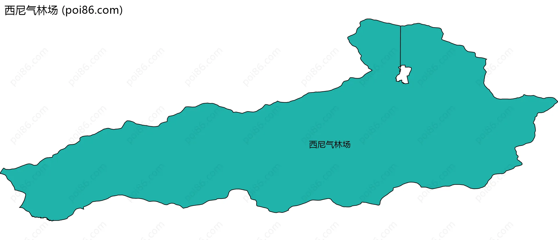 西尼气林场边界地图