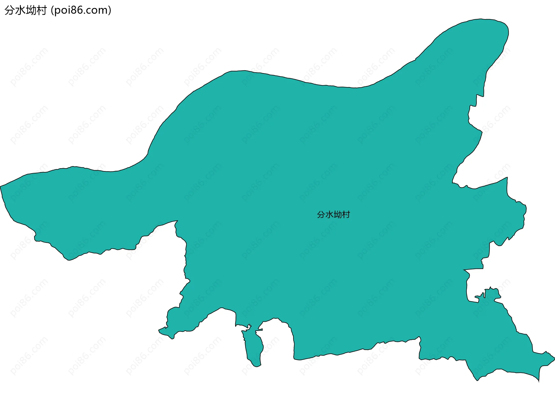 分水坳村边界地图