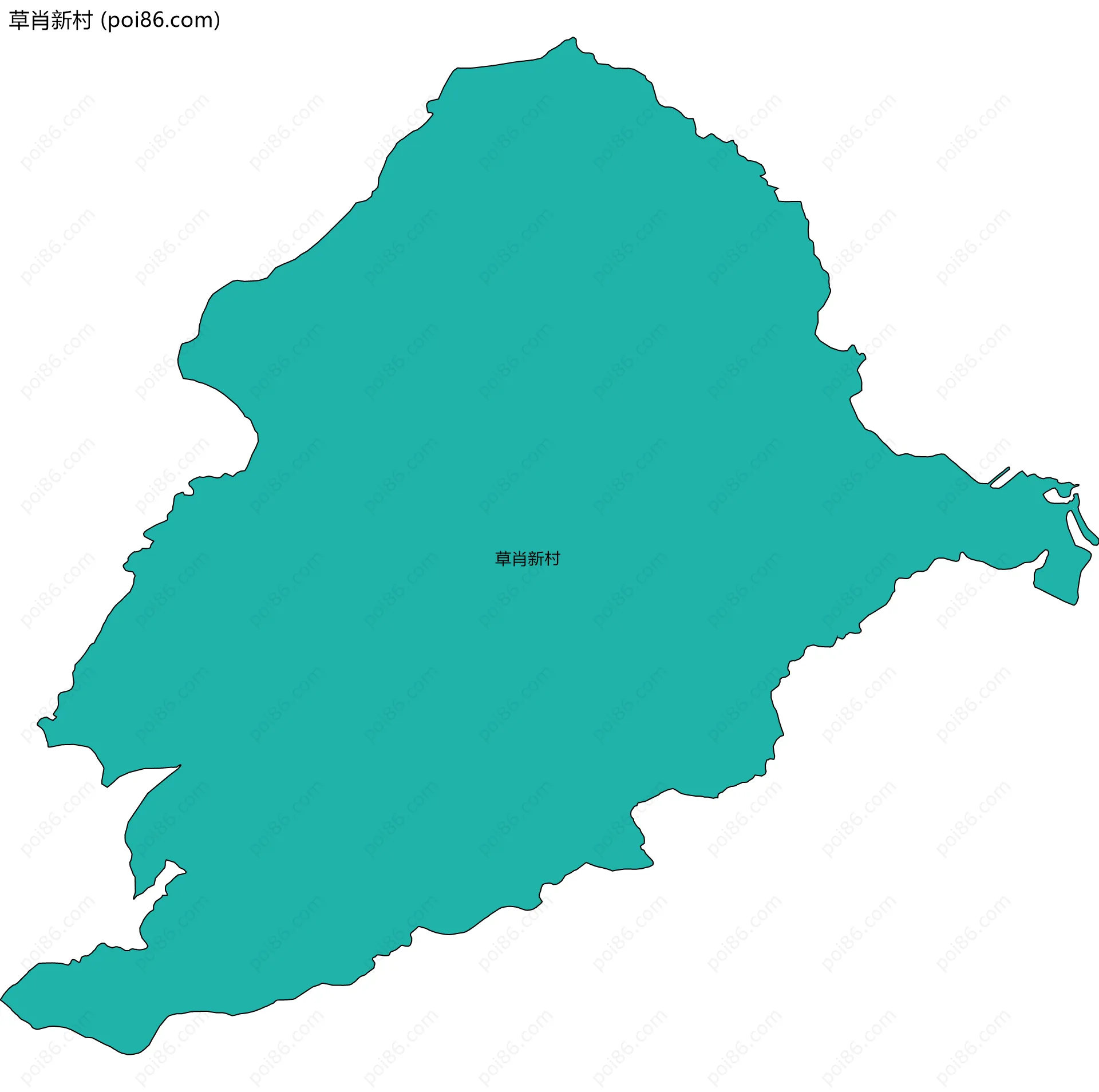 草肖新村边界地图
