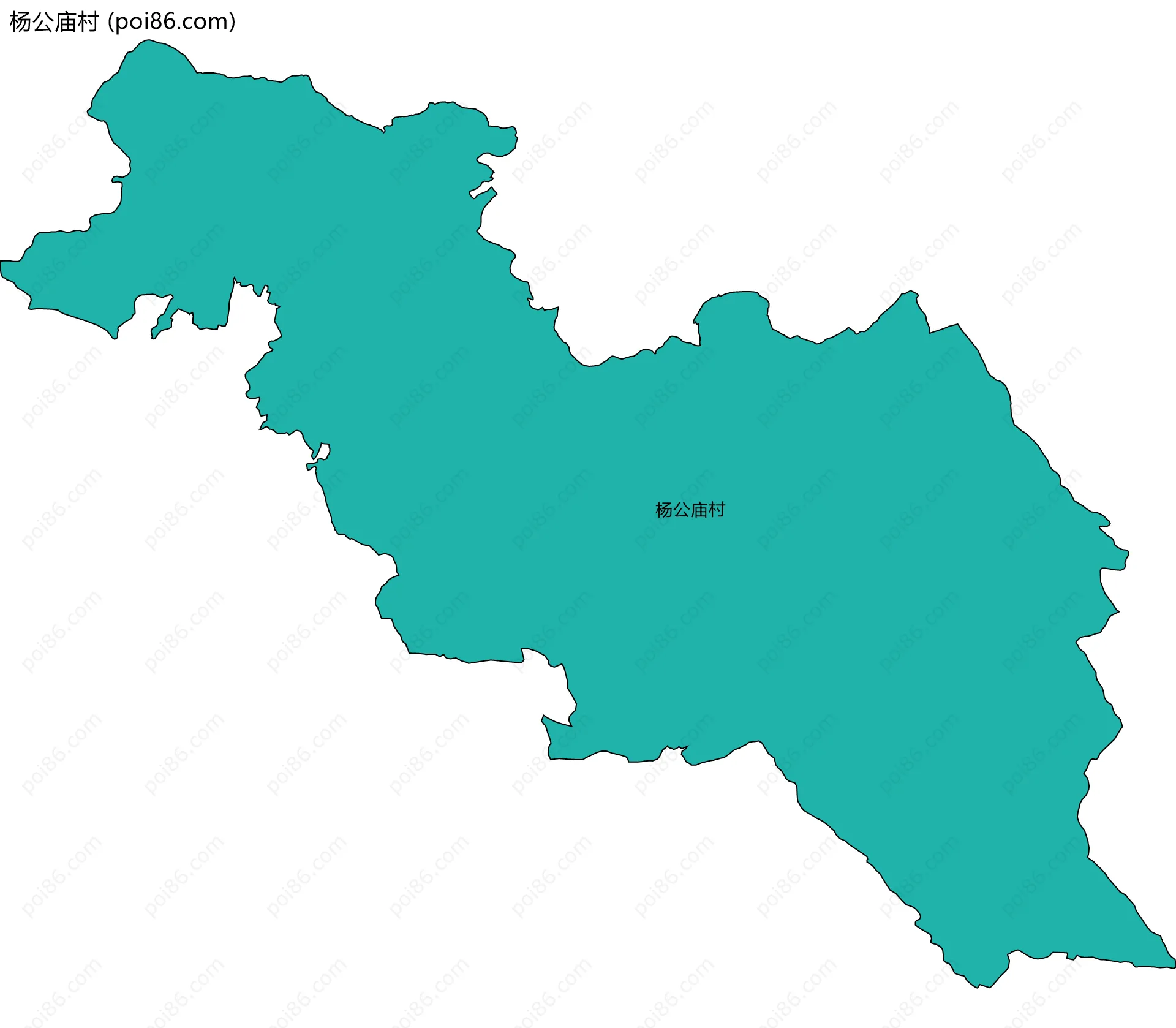 杨公庙村边界地图