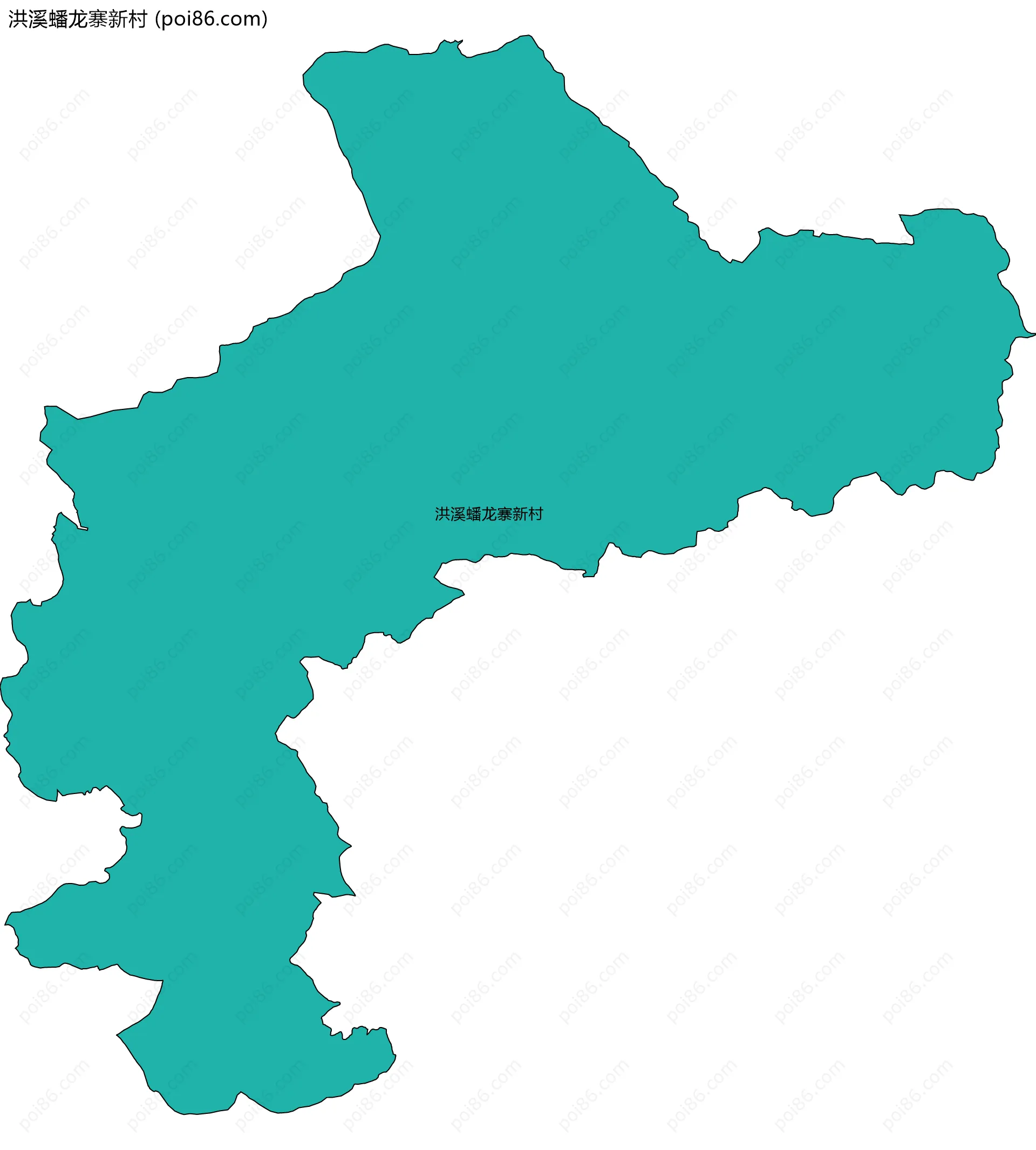 洪溪蟠龙寨新村边界地图