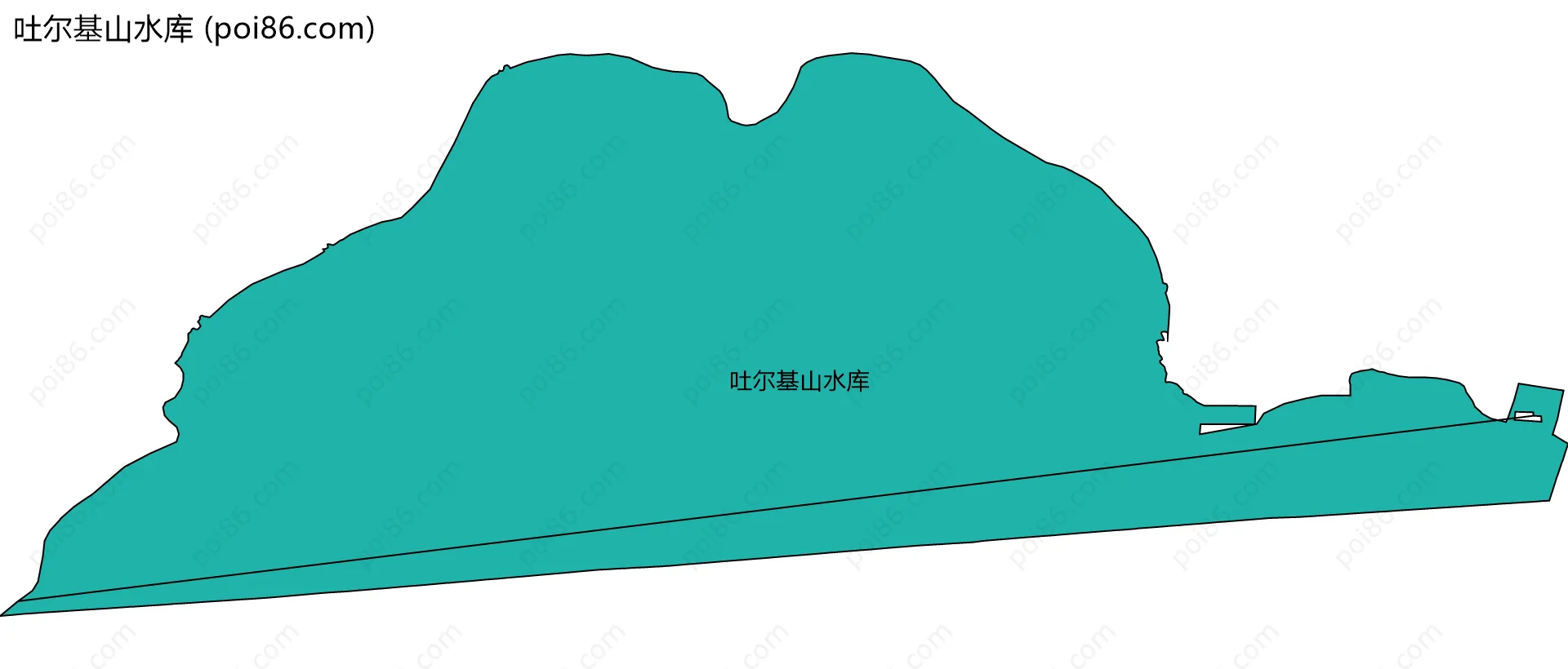 吐尔基山水库边界地图(五级行政区划)