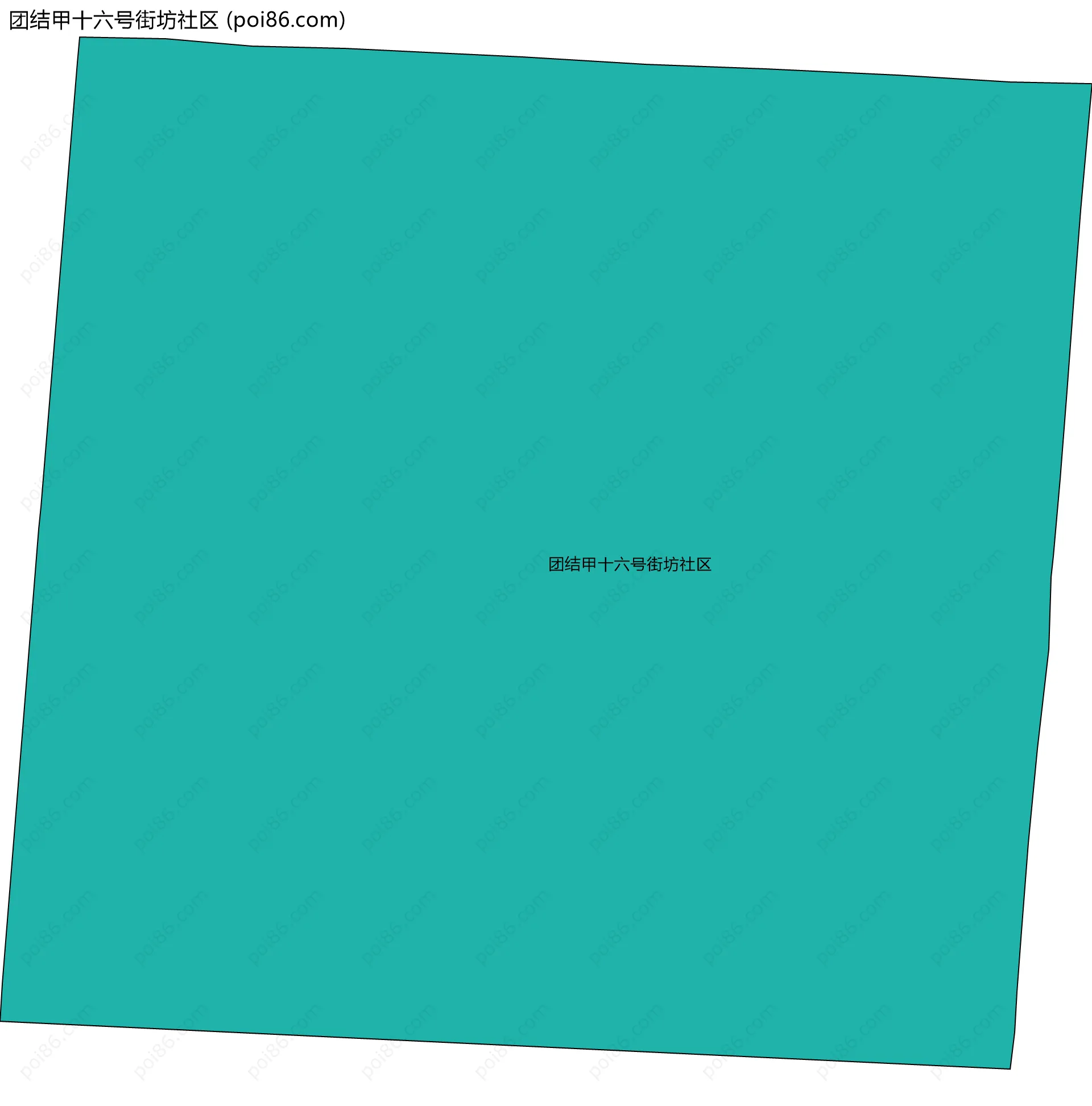团结甲十六号街坊社区边界地图