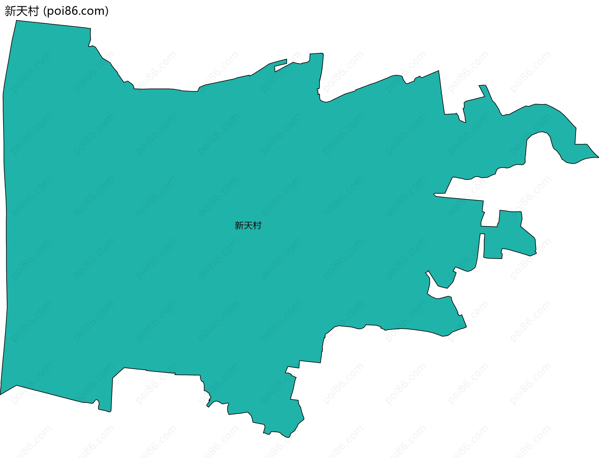 新天村边界地图