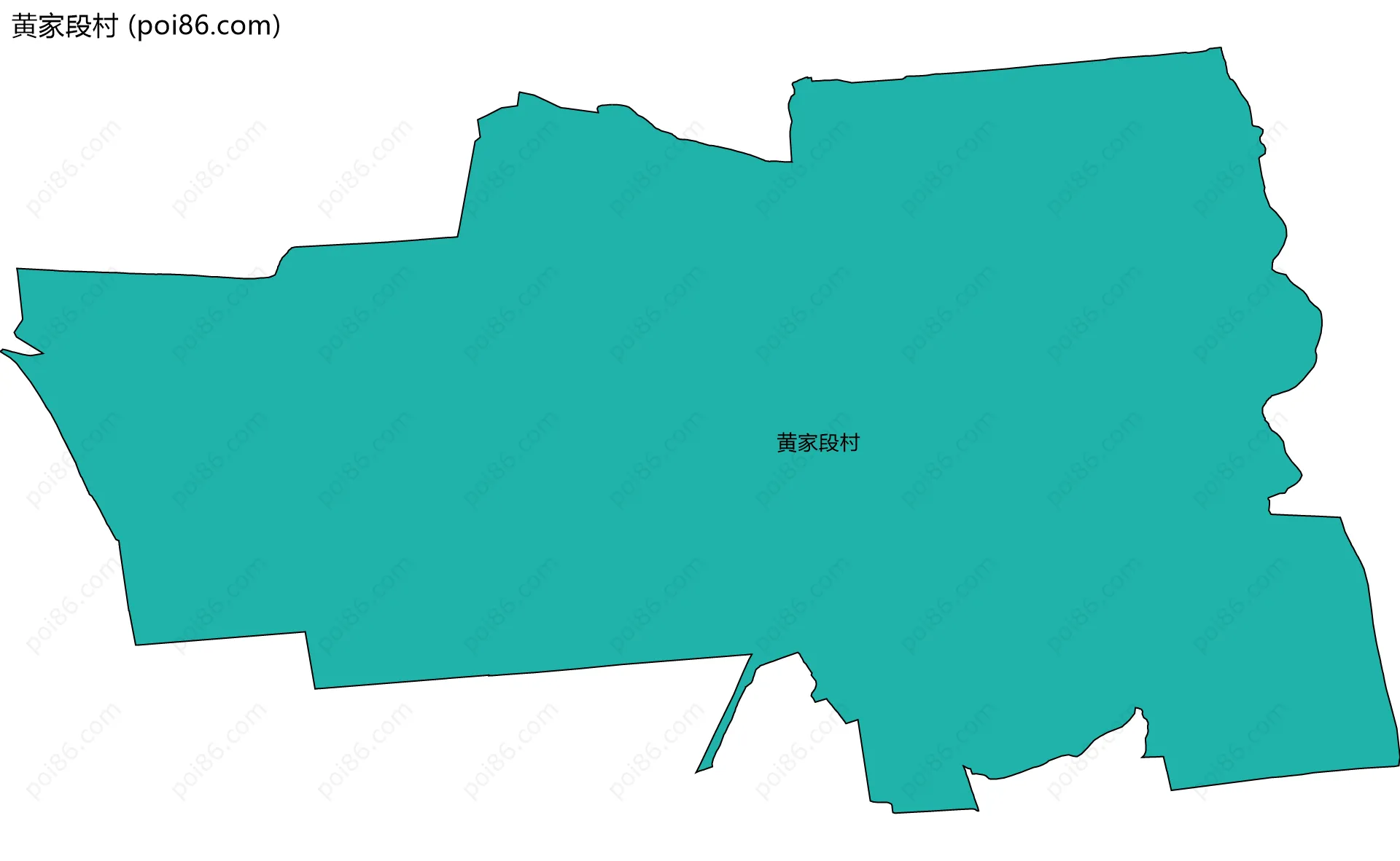 黄家段村边界地图