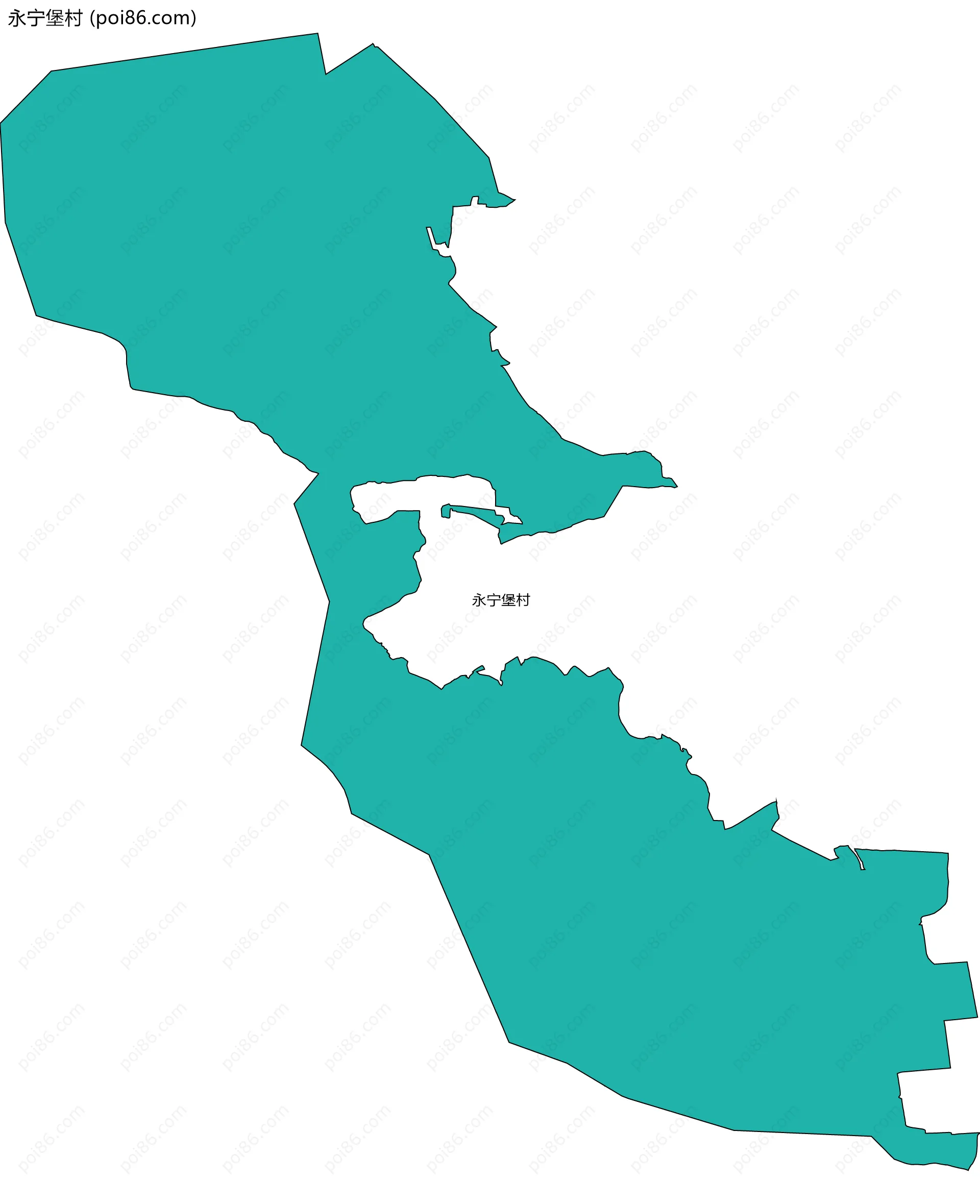 永宁堡村边界地图
