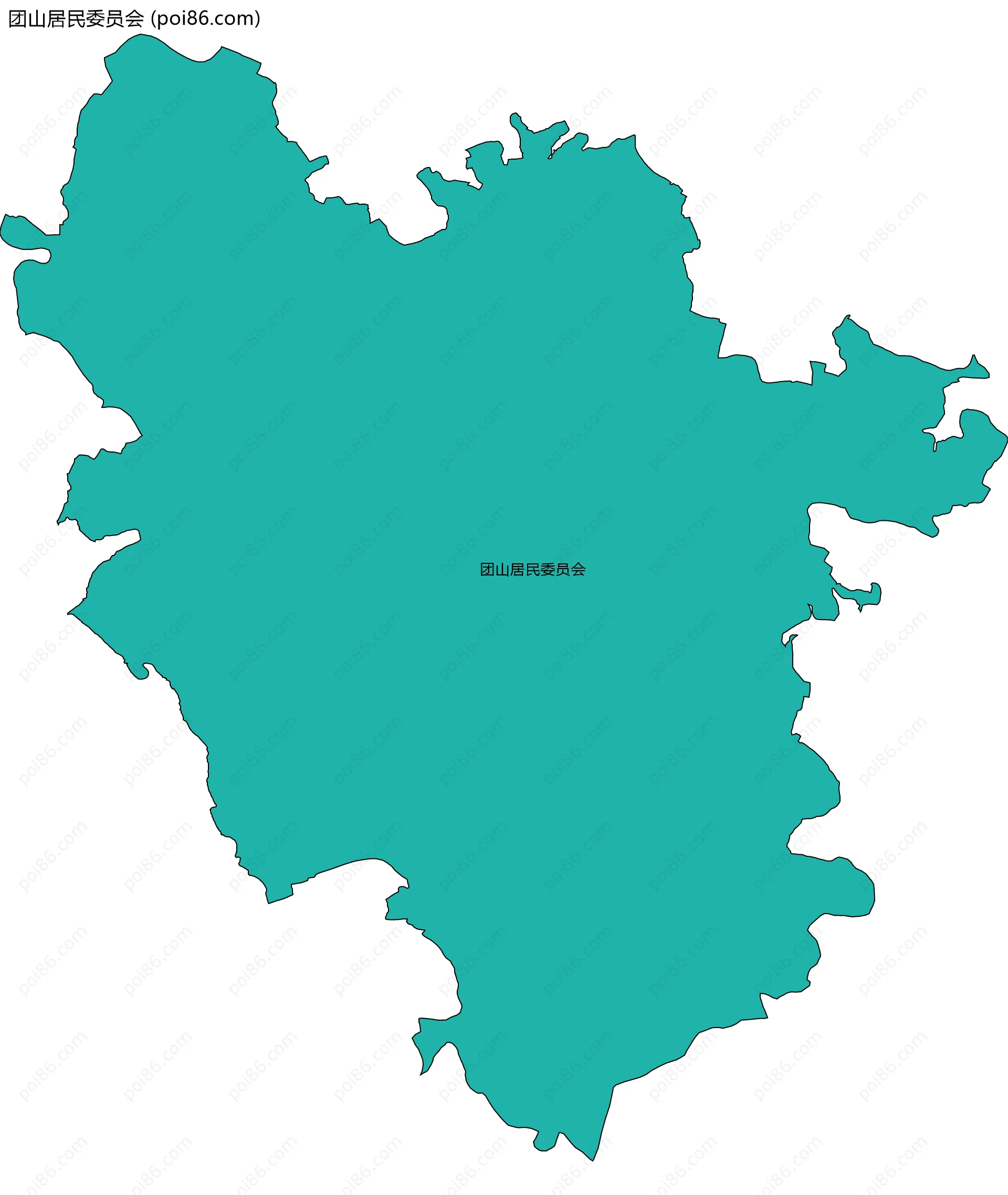 团山居民委员会边界地图