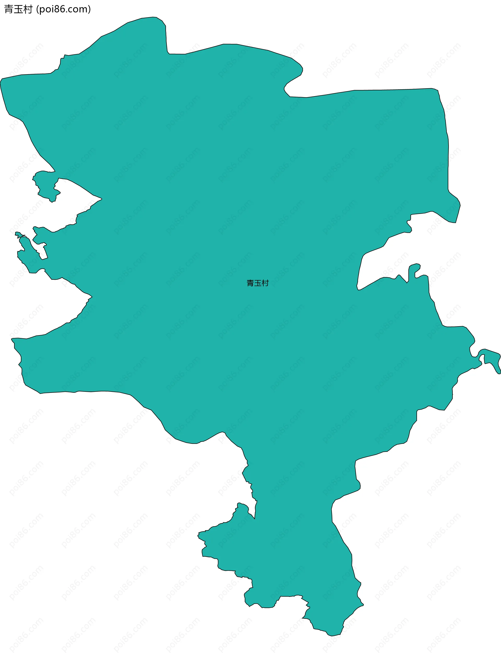 青玉村边界地图