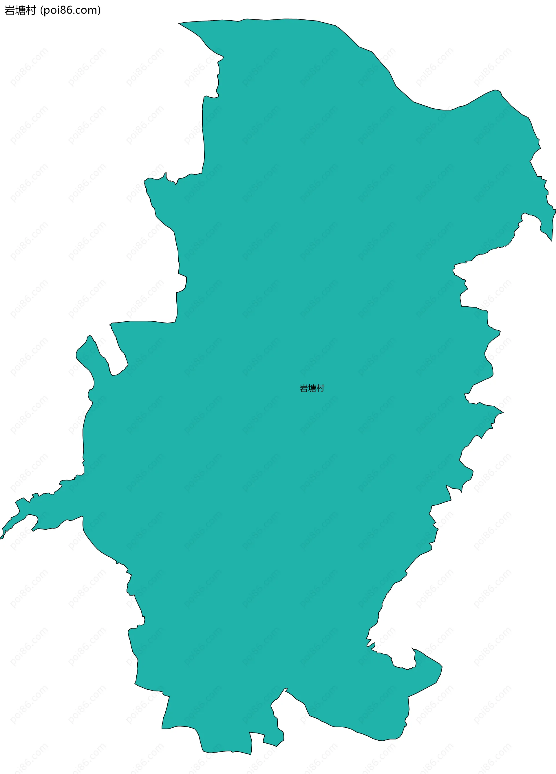 岩塘村边界地图