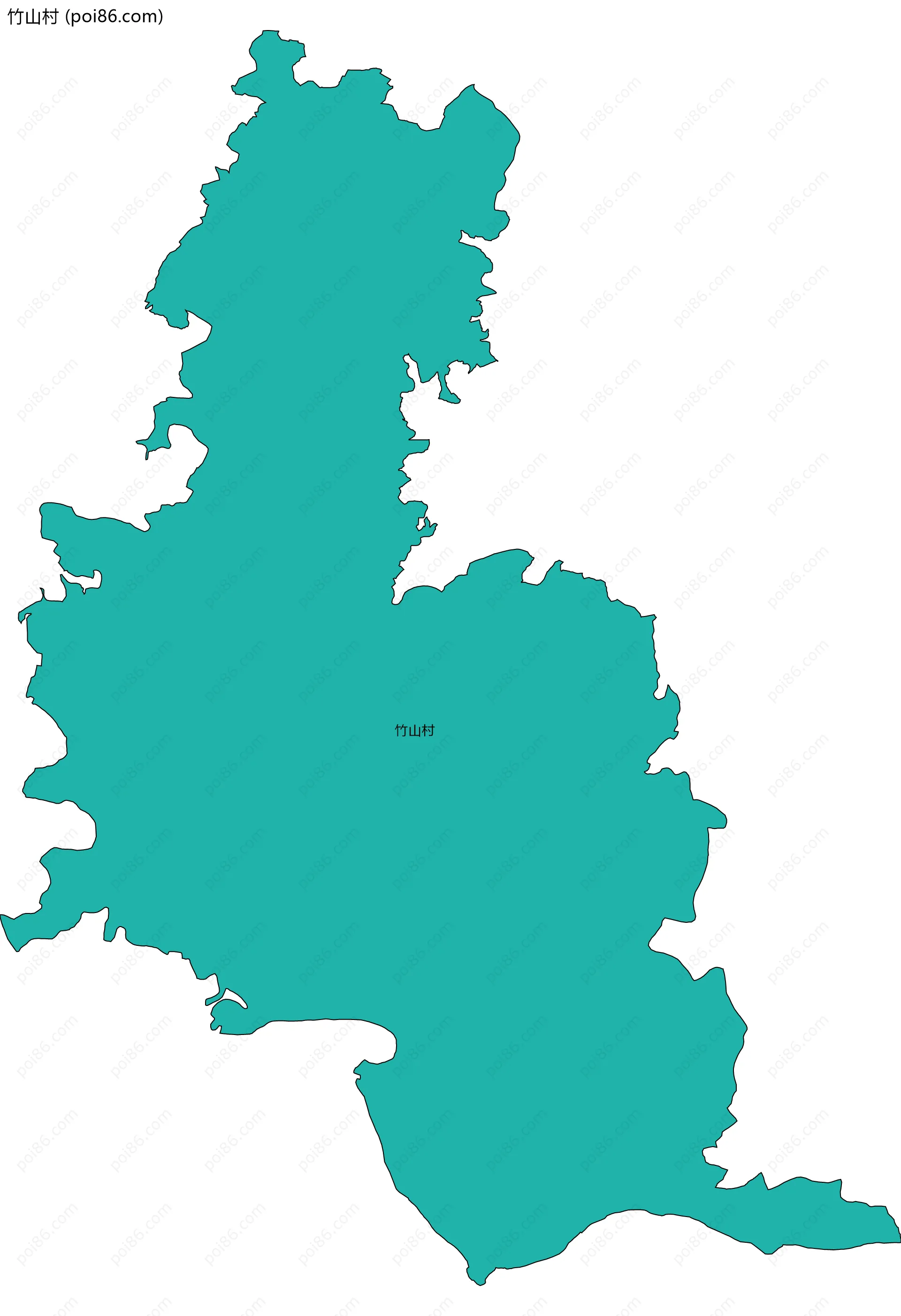 竹山村边界地图