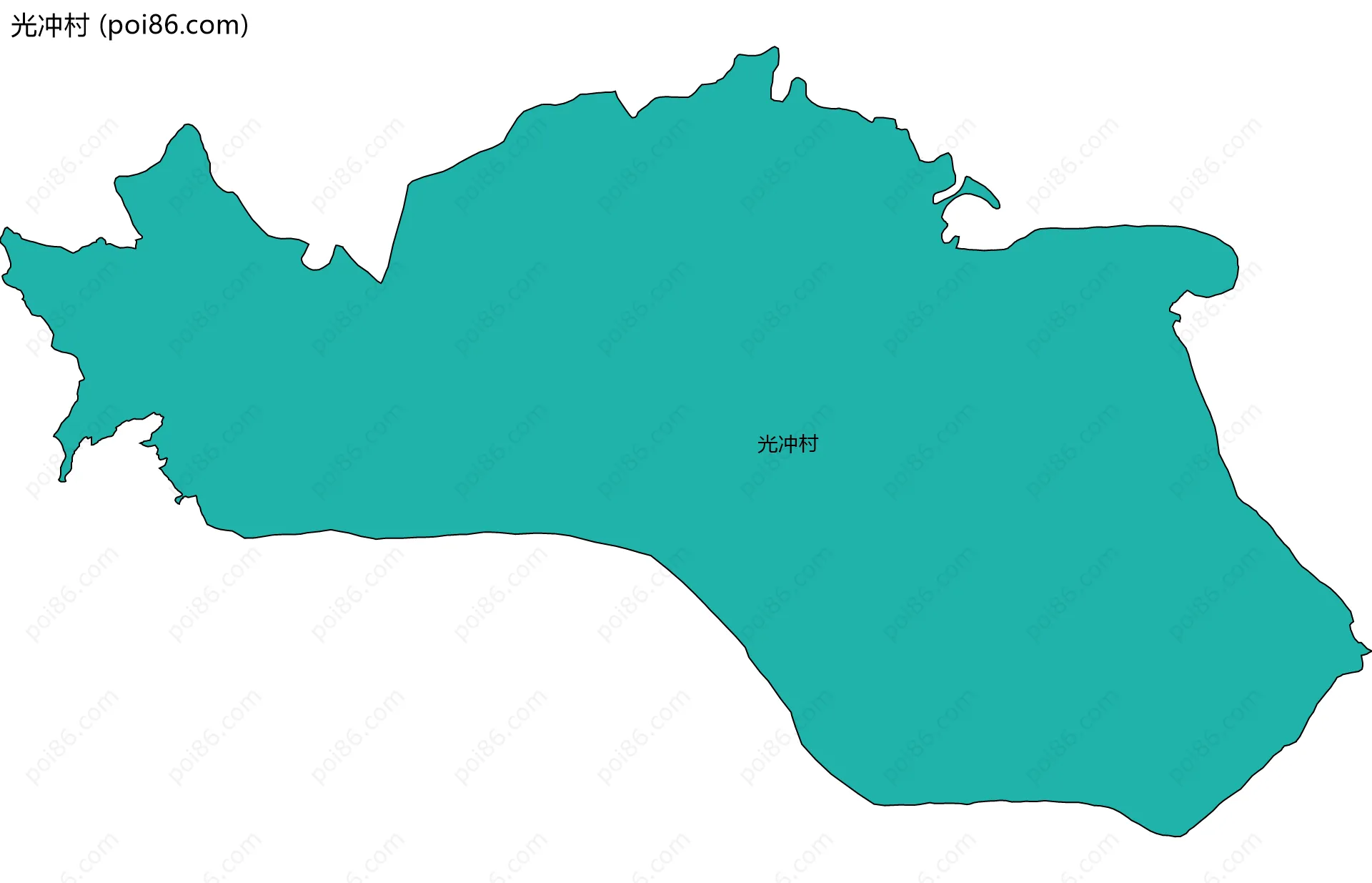 光冲村边界地图
