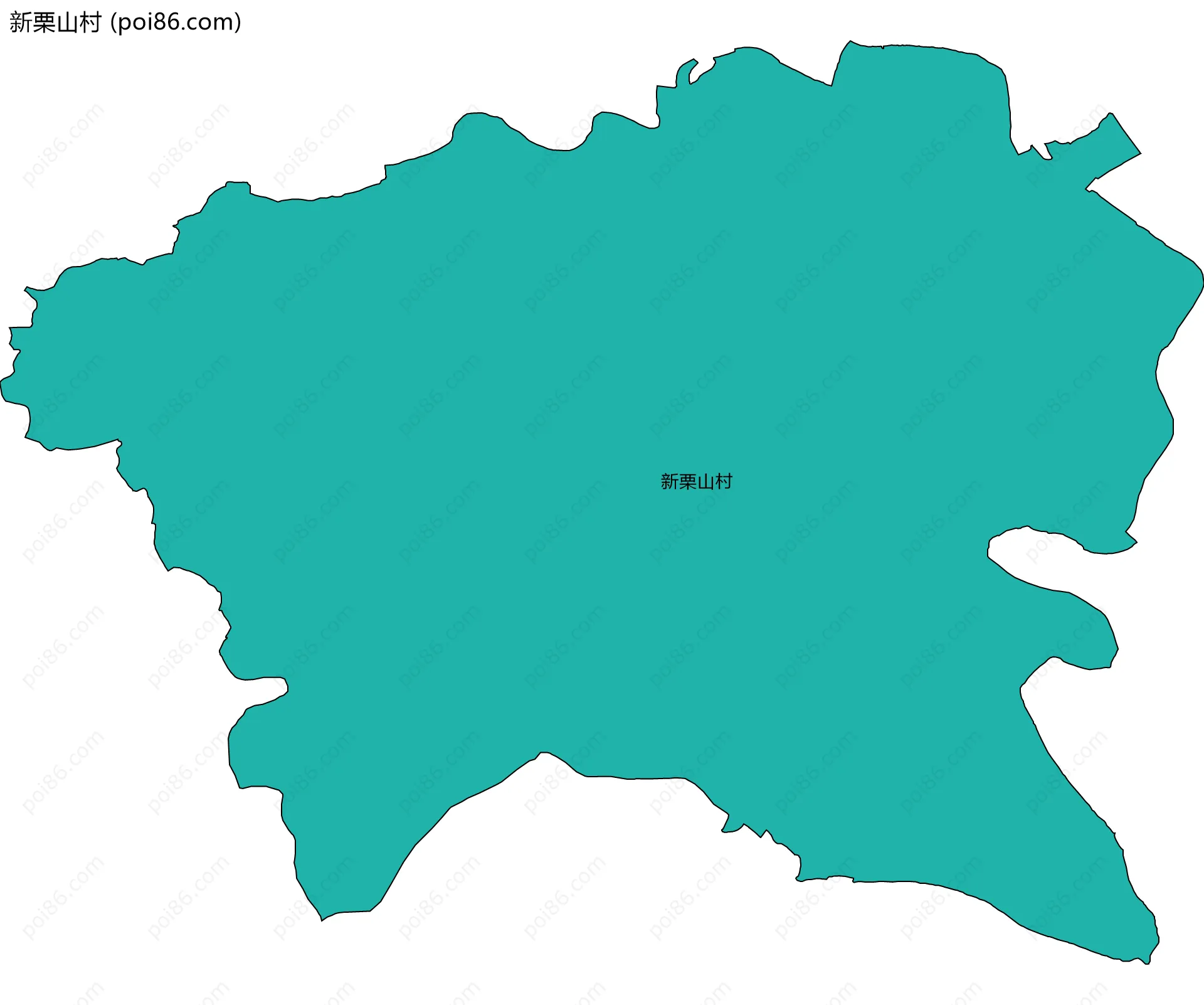 新栗山村边界地图