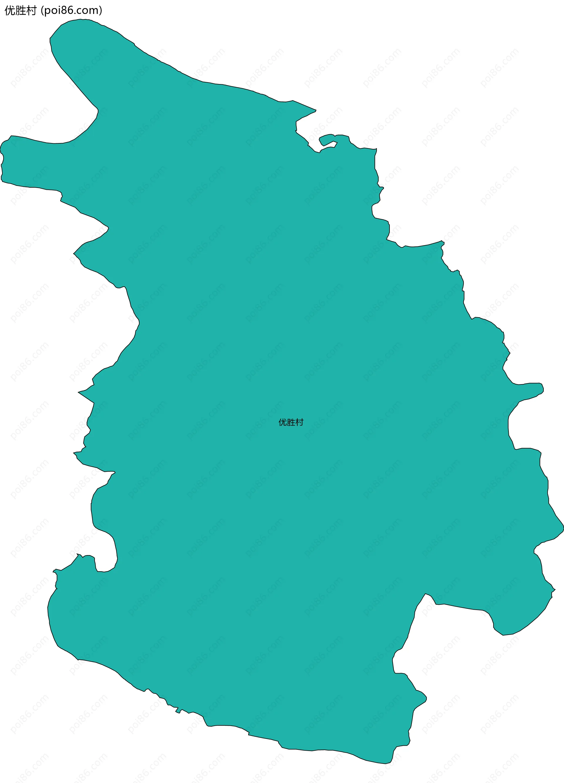 优胜村边界地图