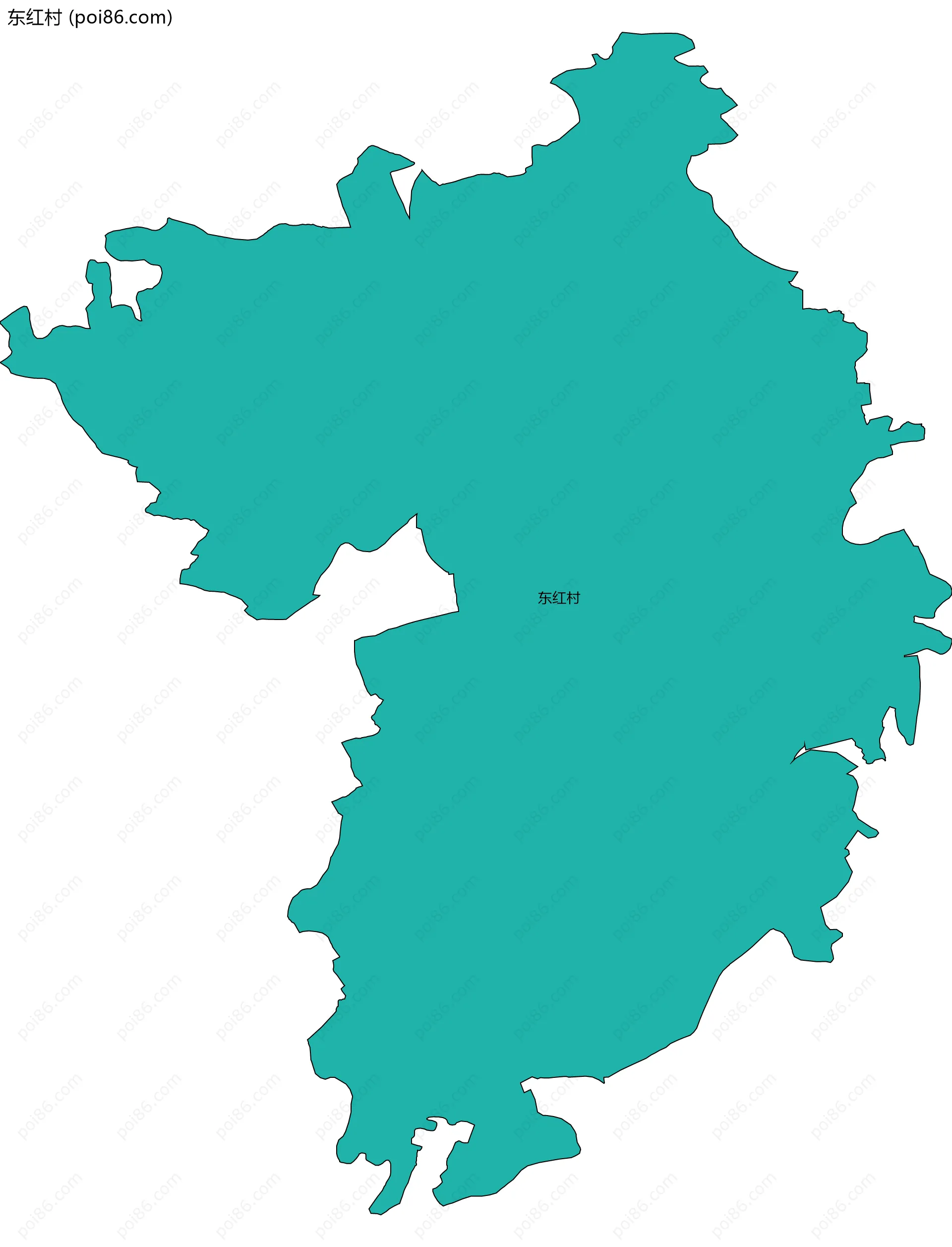 东红村边界地图