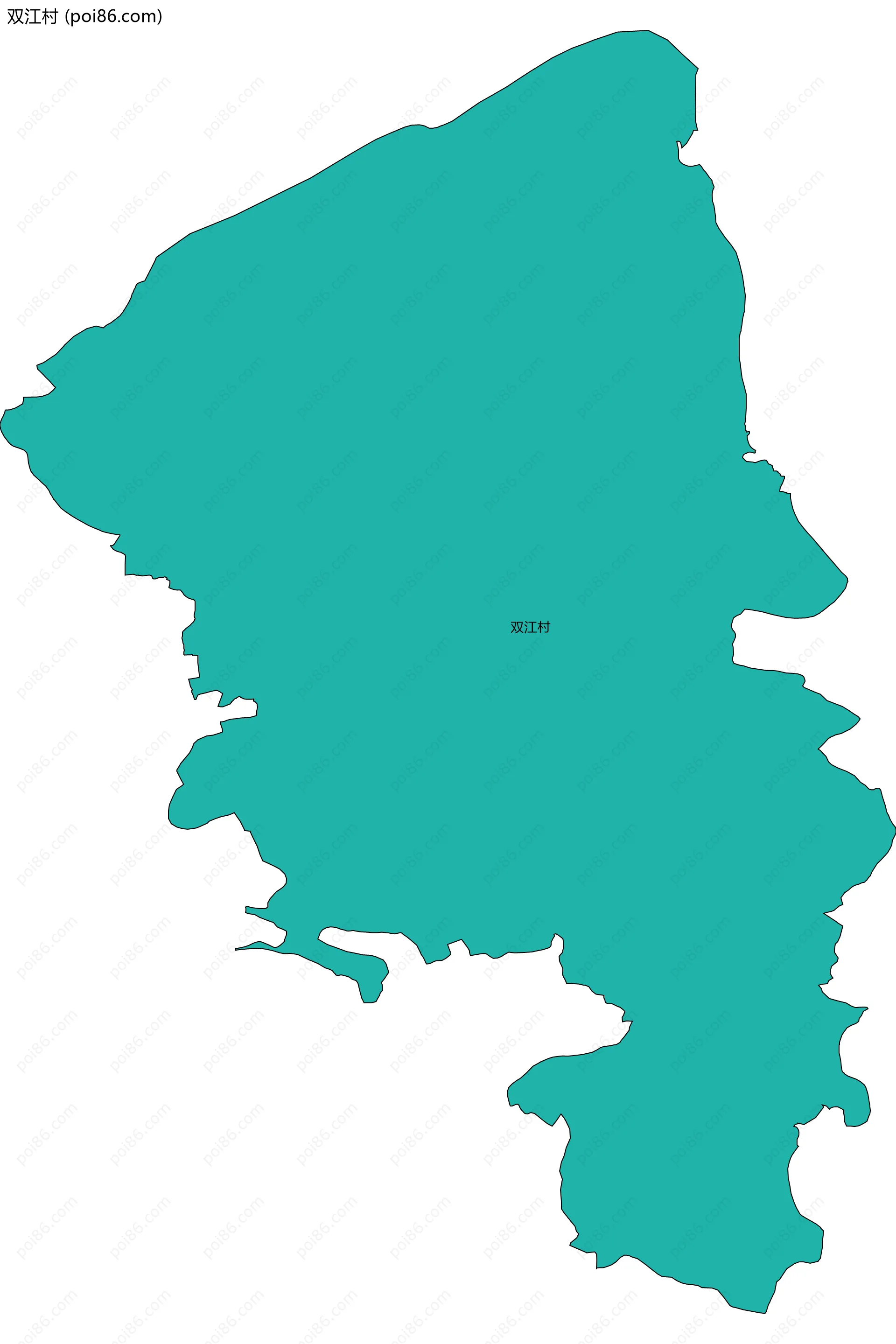 双江村边界地图