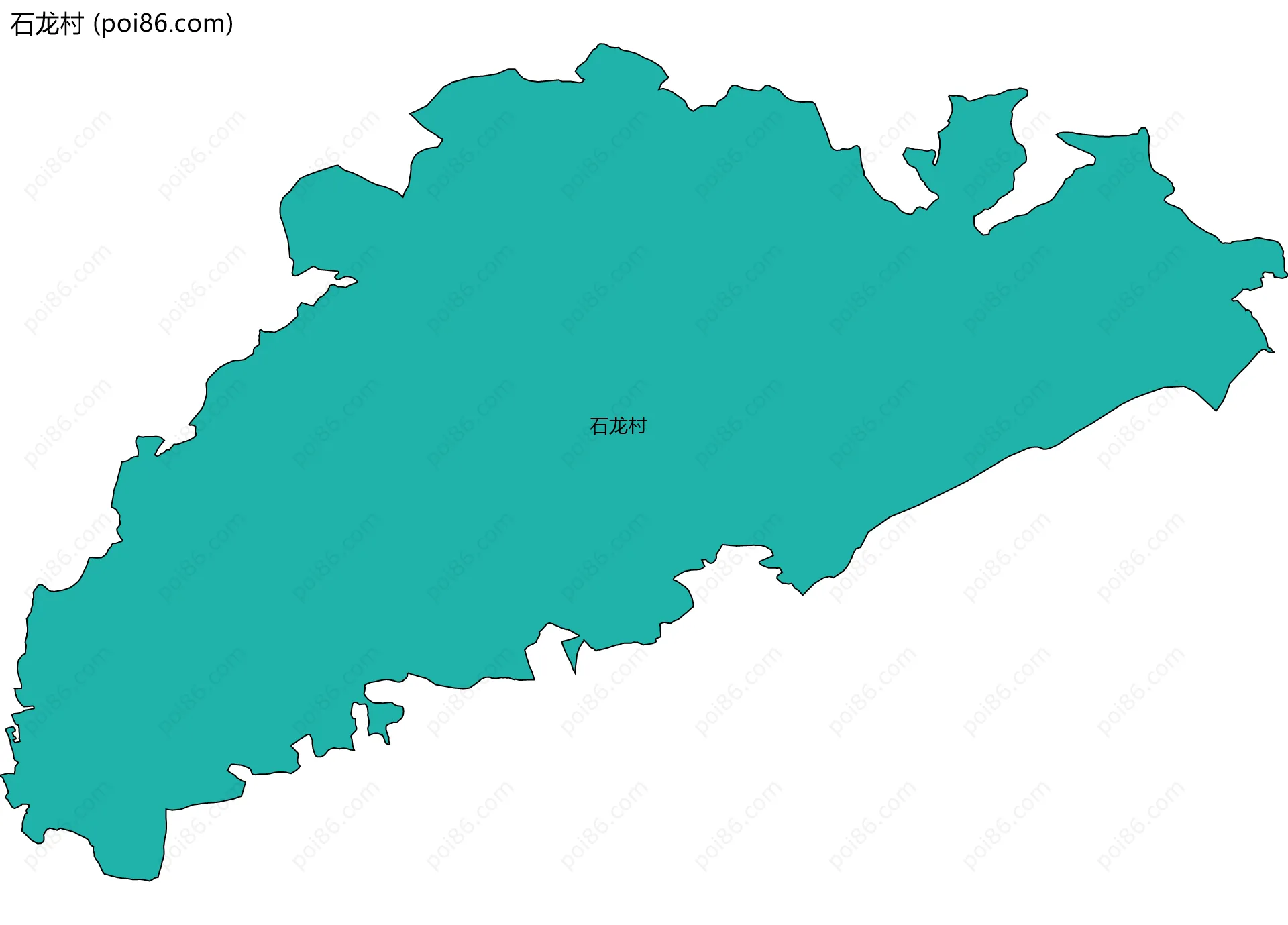 石龙村边界地图
