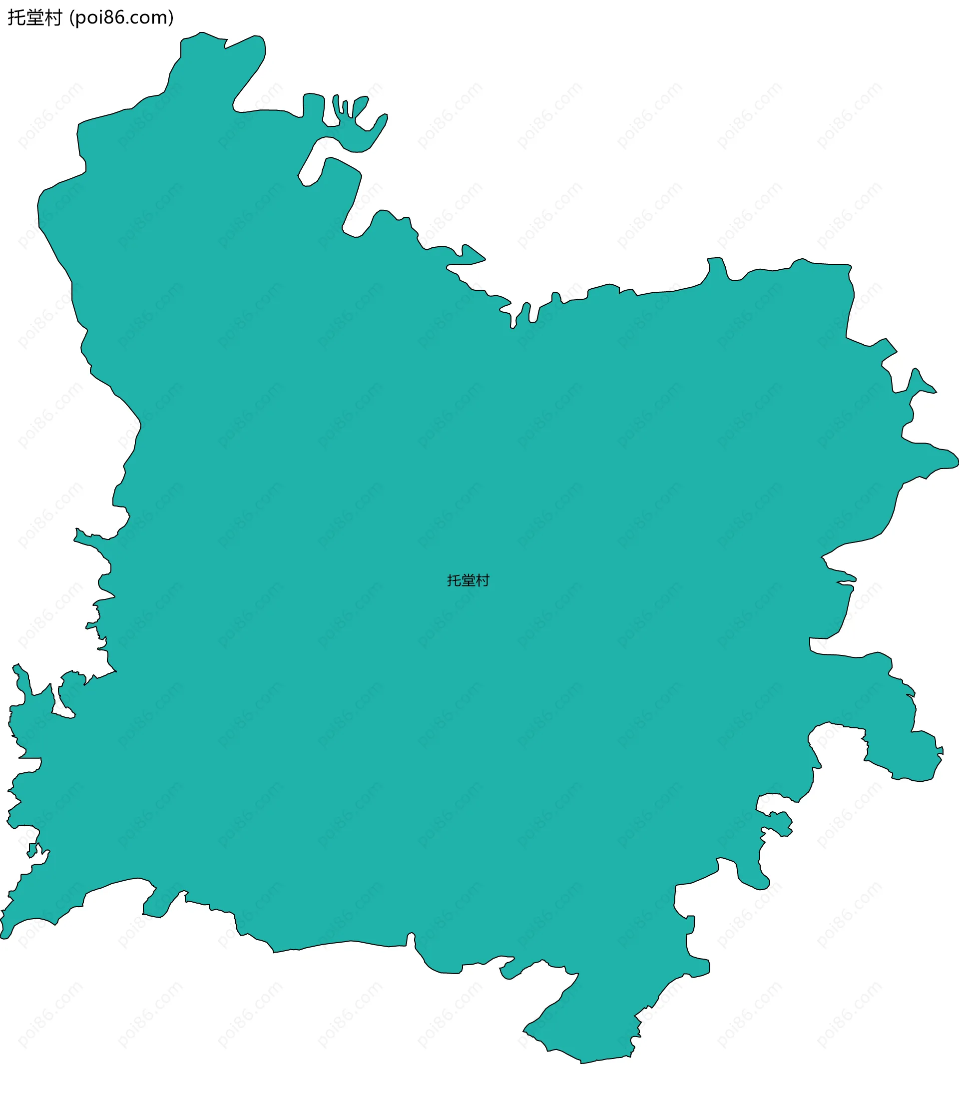 托堂村边界地图