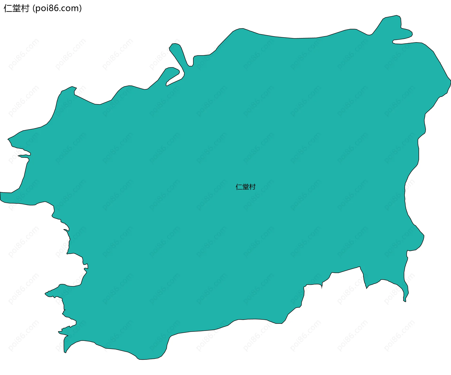 仁堂村边界地图