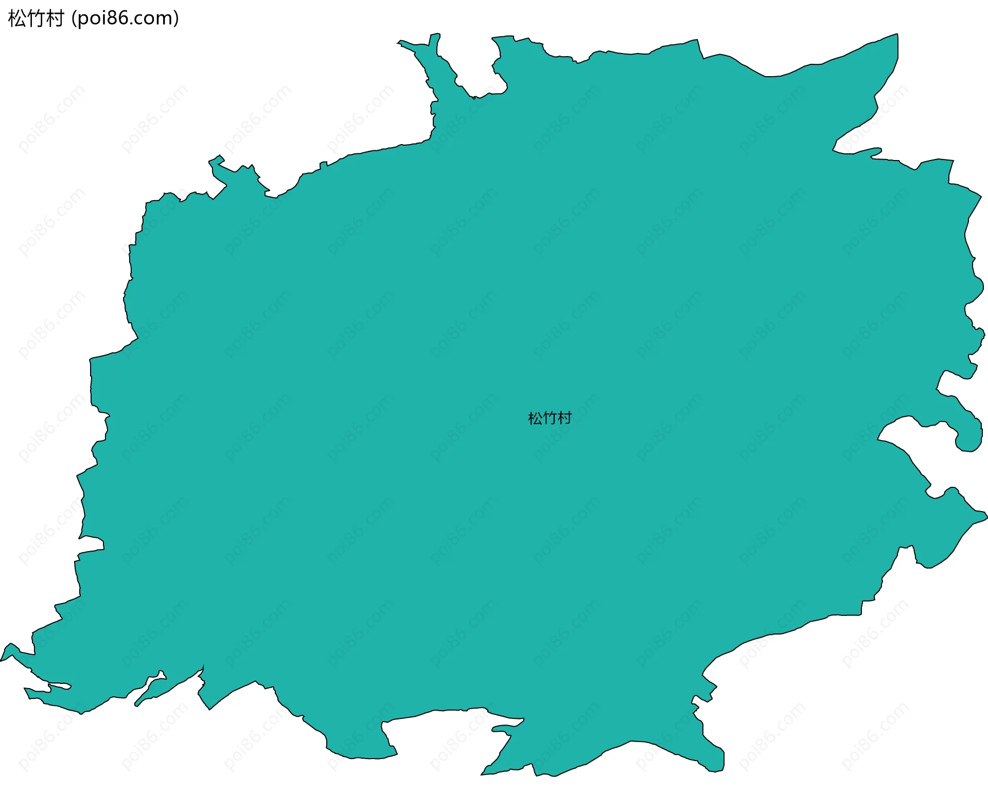 松竹村边界地图