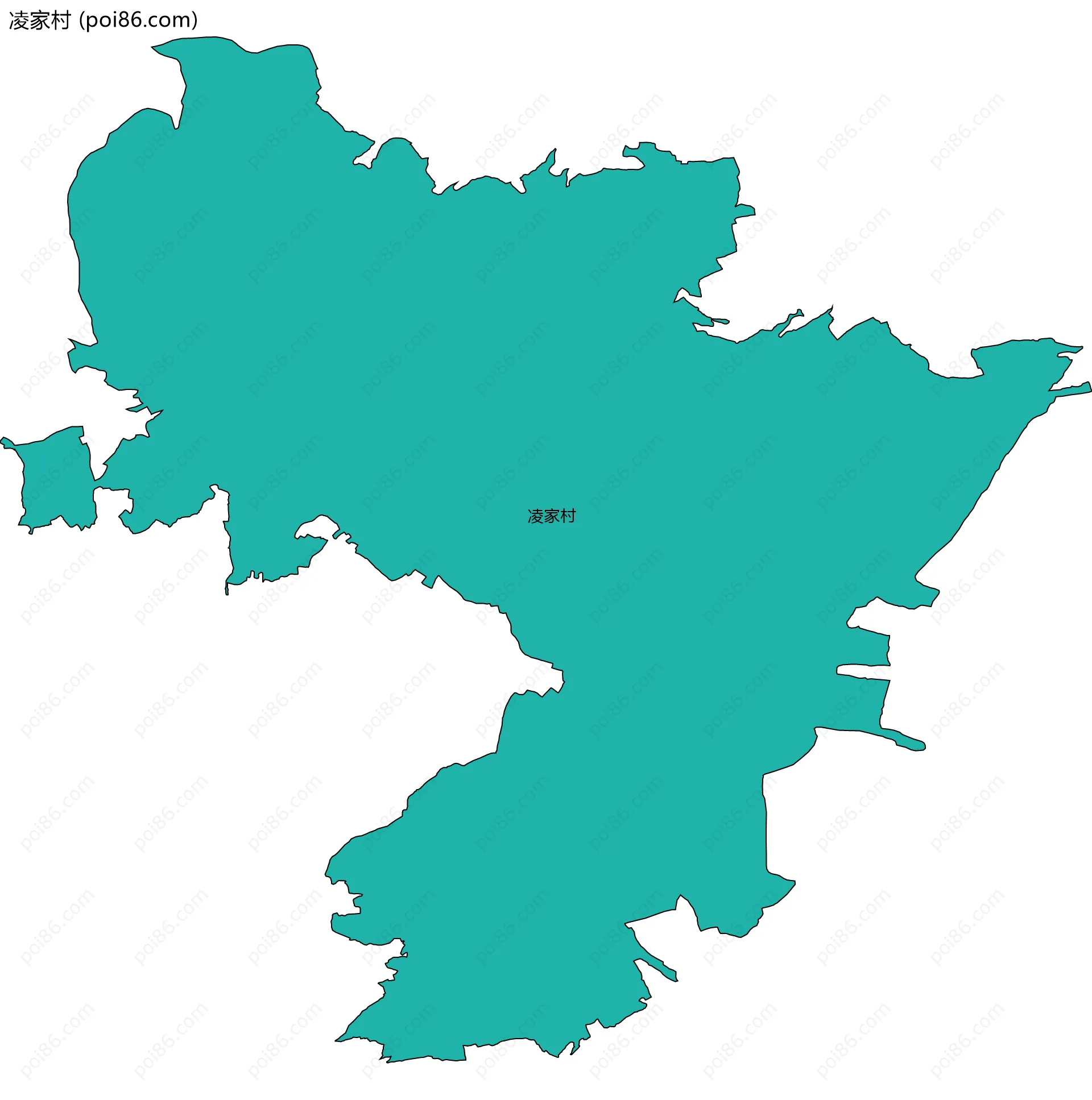 凌家村边界地图