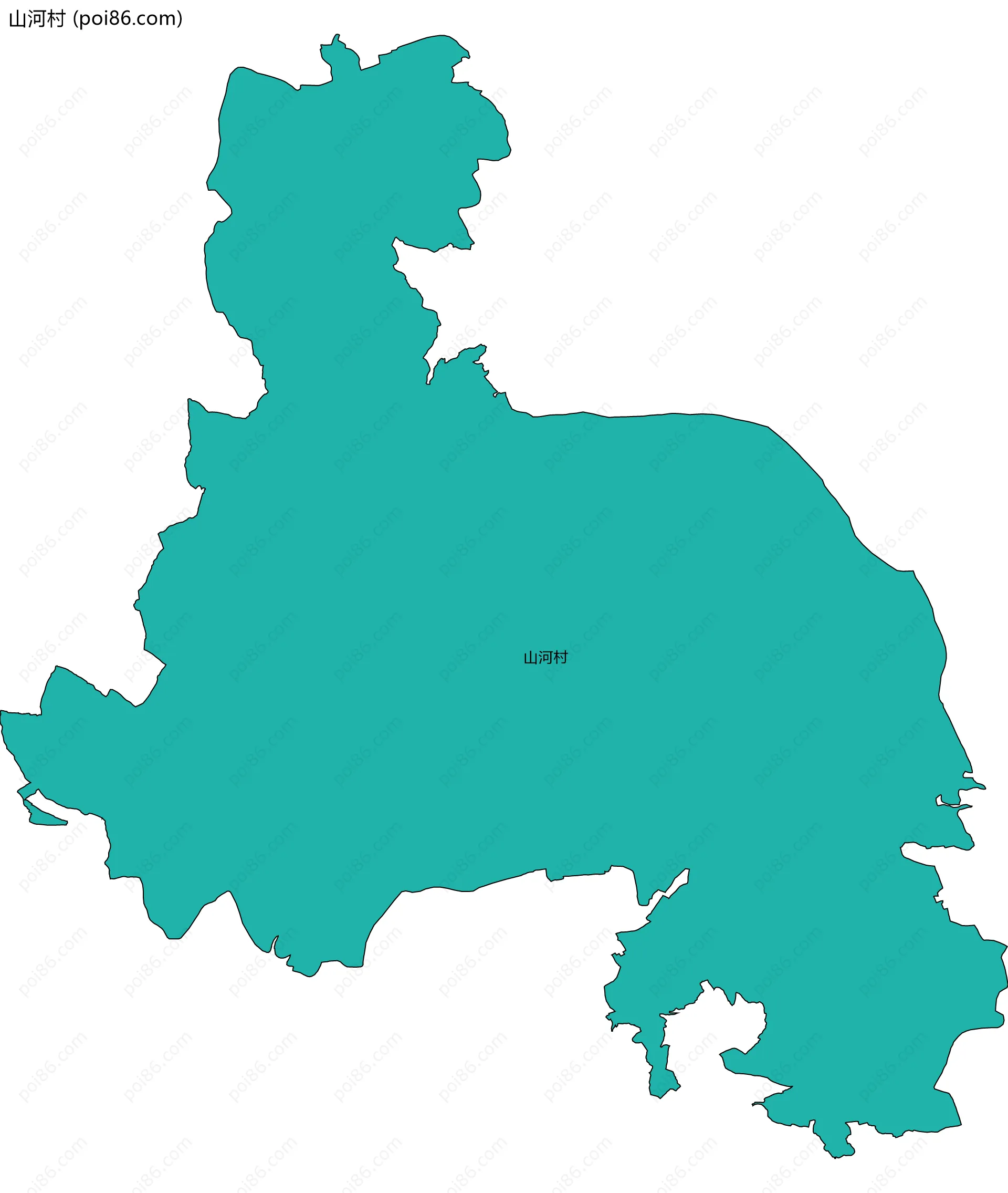 山河村边界地图