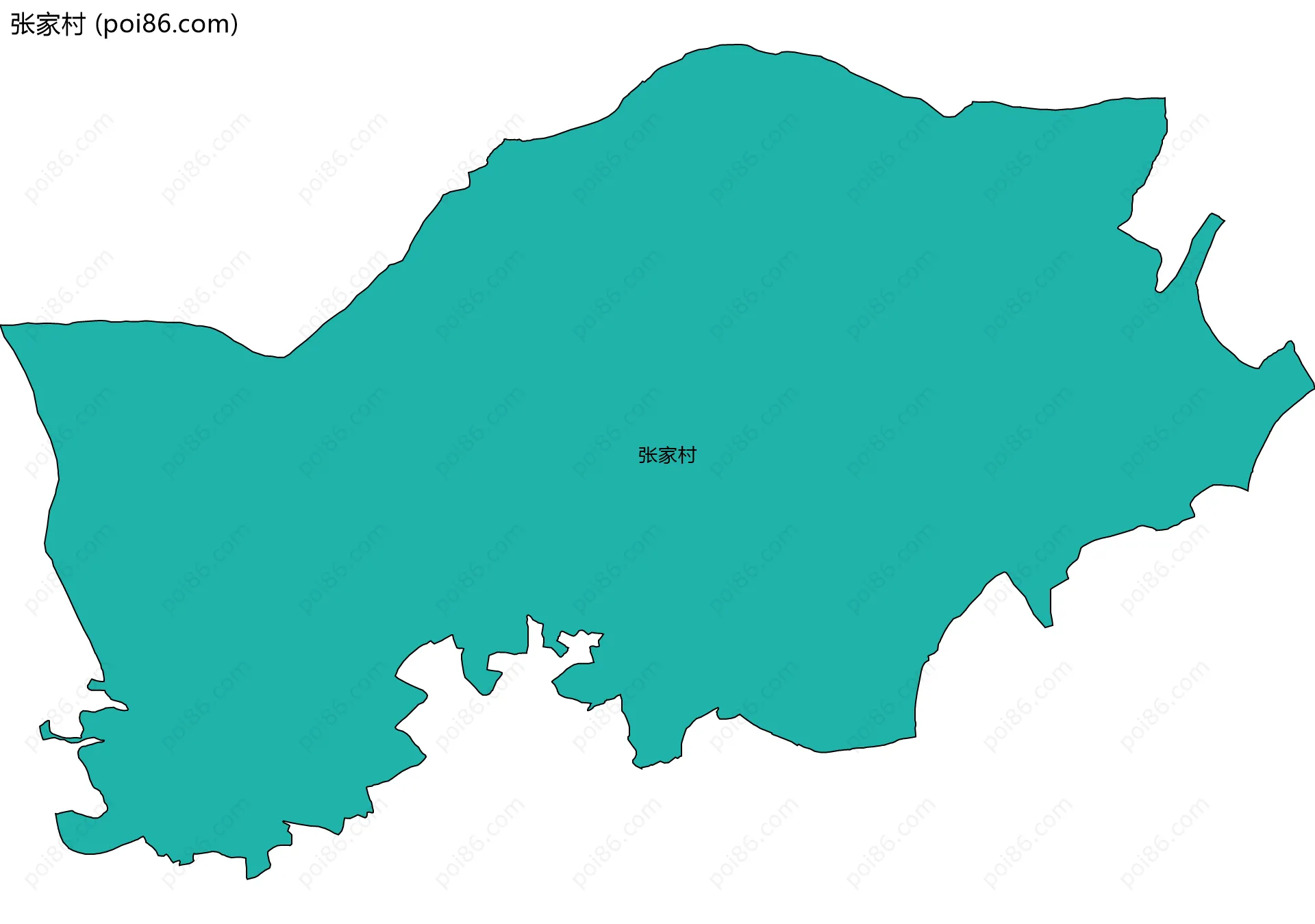 张家村边界地图