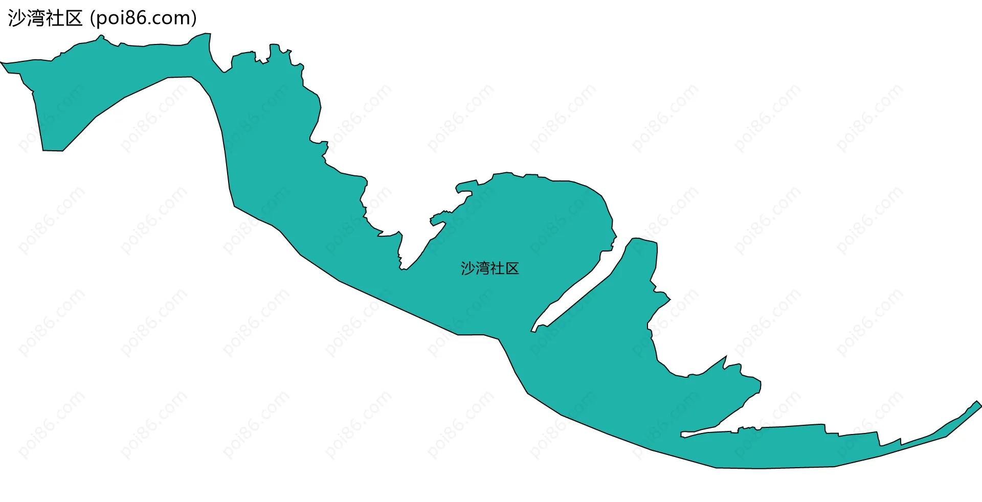 沙湾社区边界地图