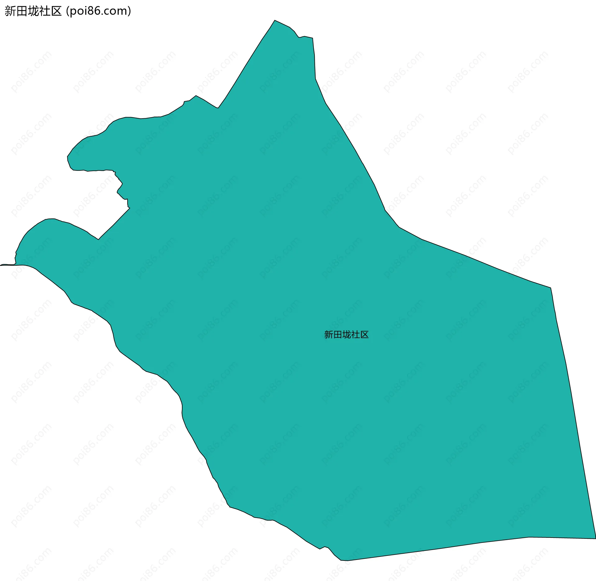 新田垅社区边界地图