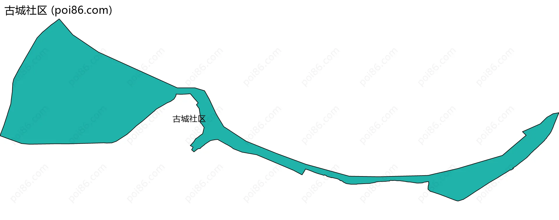 古城社区边界地图