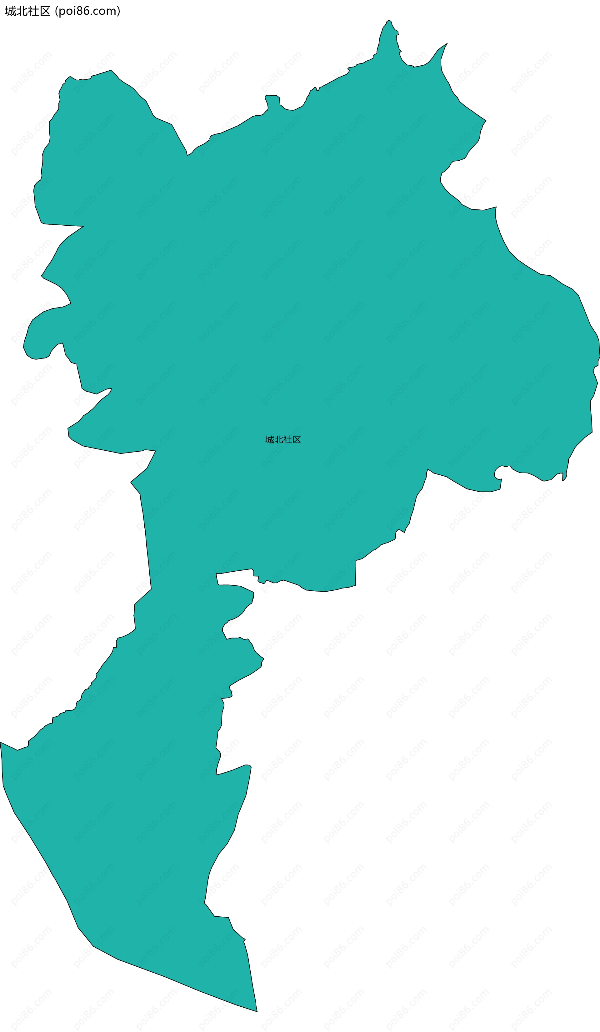 城北社区边界地图
