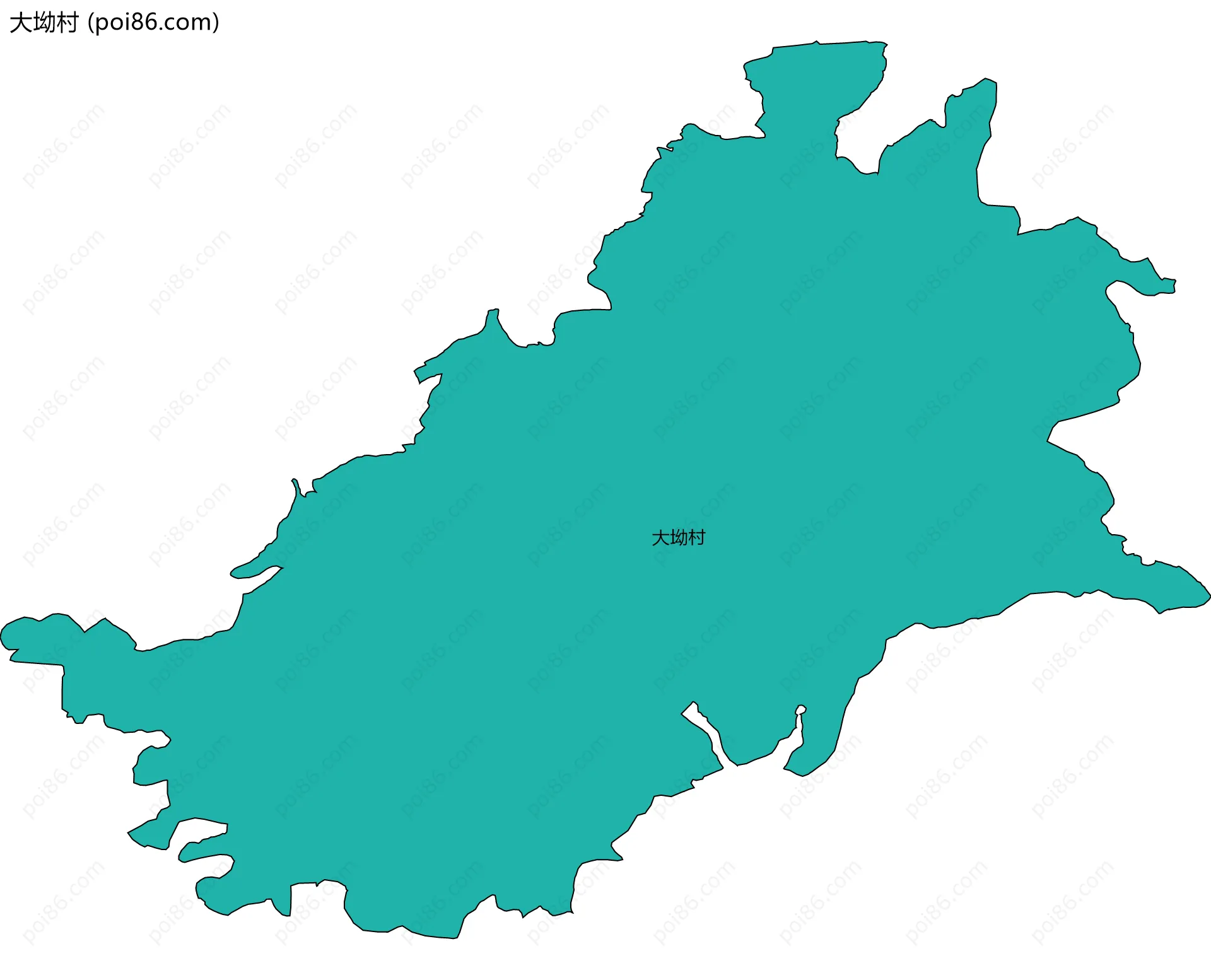 大坳村边界地图