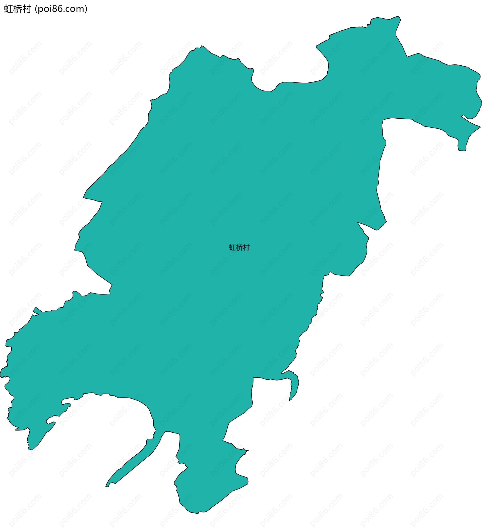 虹桥村边界地图